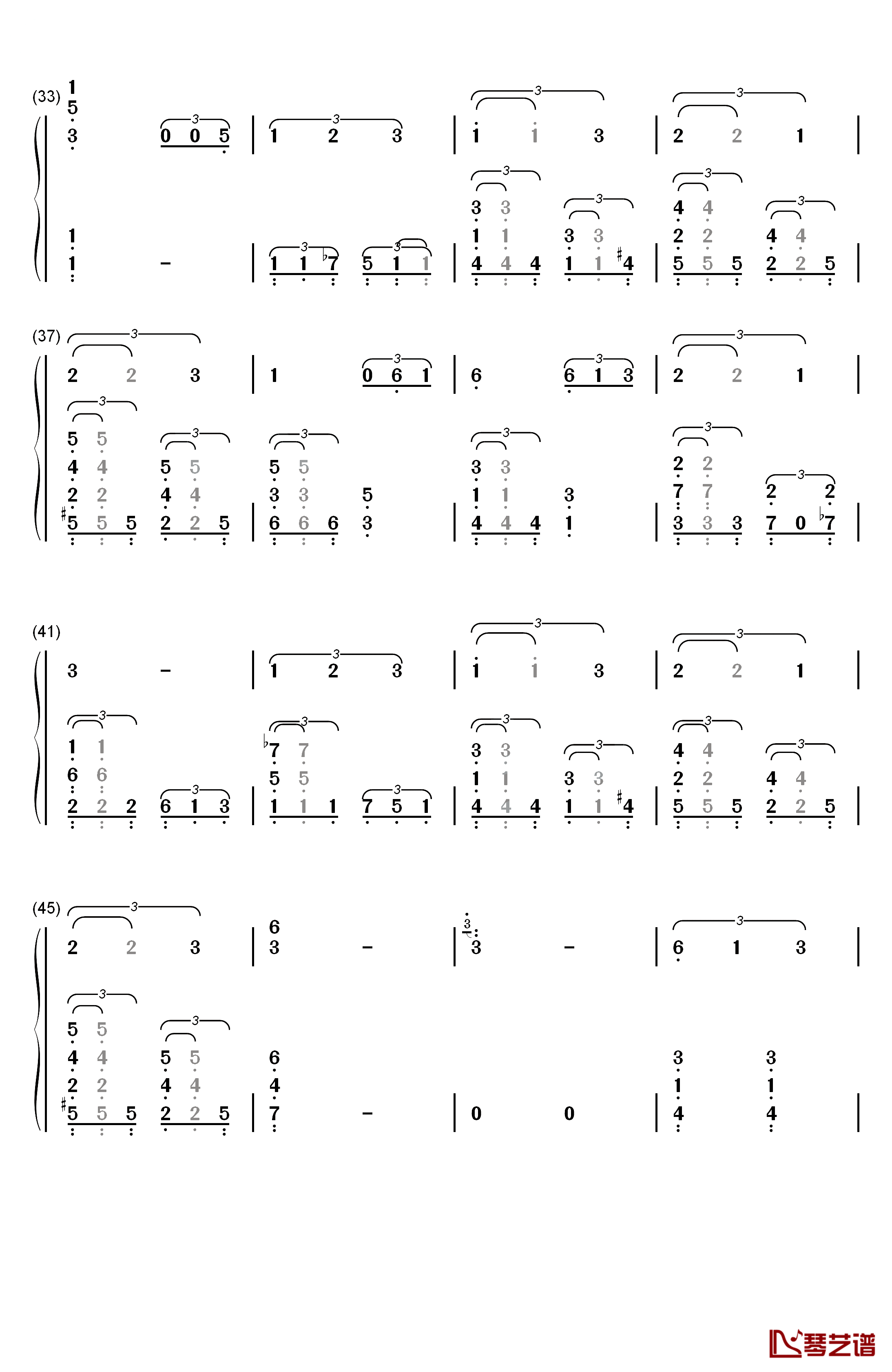 地球をあげる钢琴简谱-数字双手-LUMi はるまきごはん3