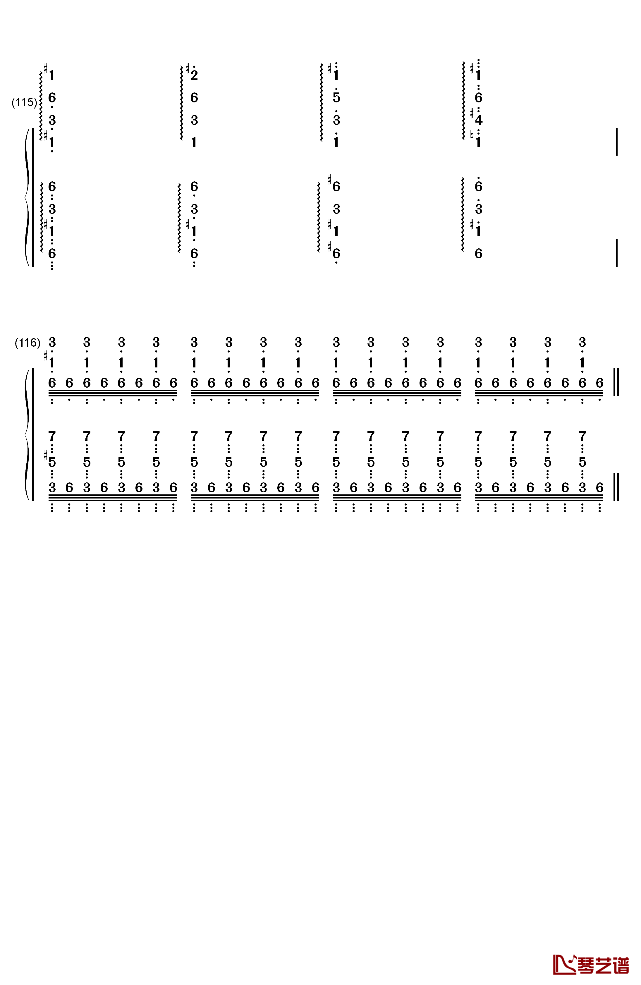 伤心的人不要弹卡农钢琴简谱-数字双手-张凯7