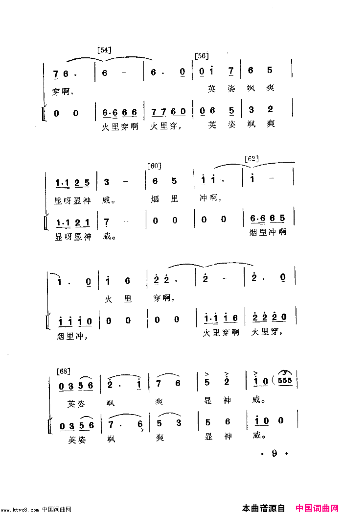 女锻工舞蹈音乐简谱1