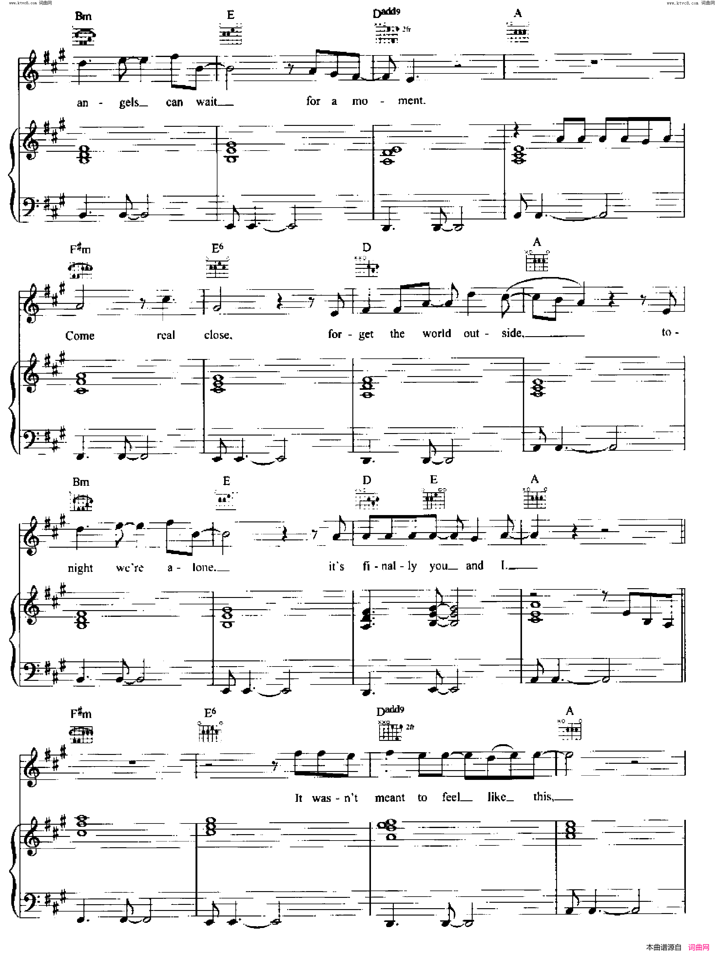 Written In The Stars歌曲 人声吉他钢琴谱简谱1