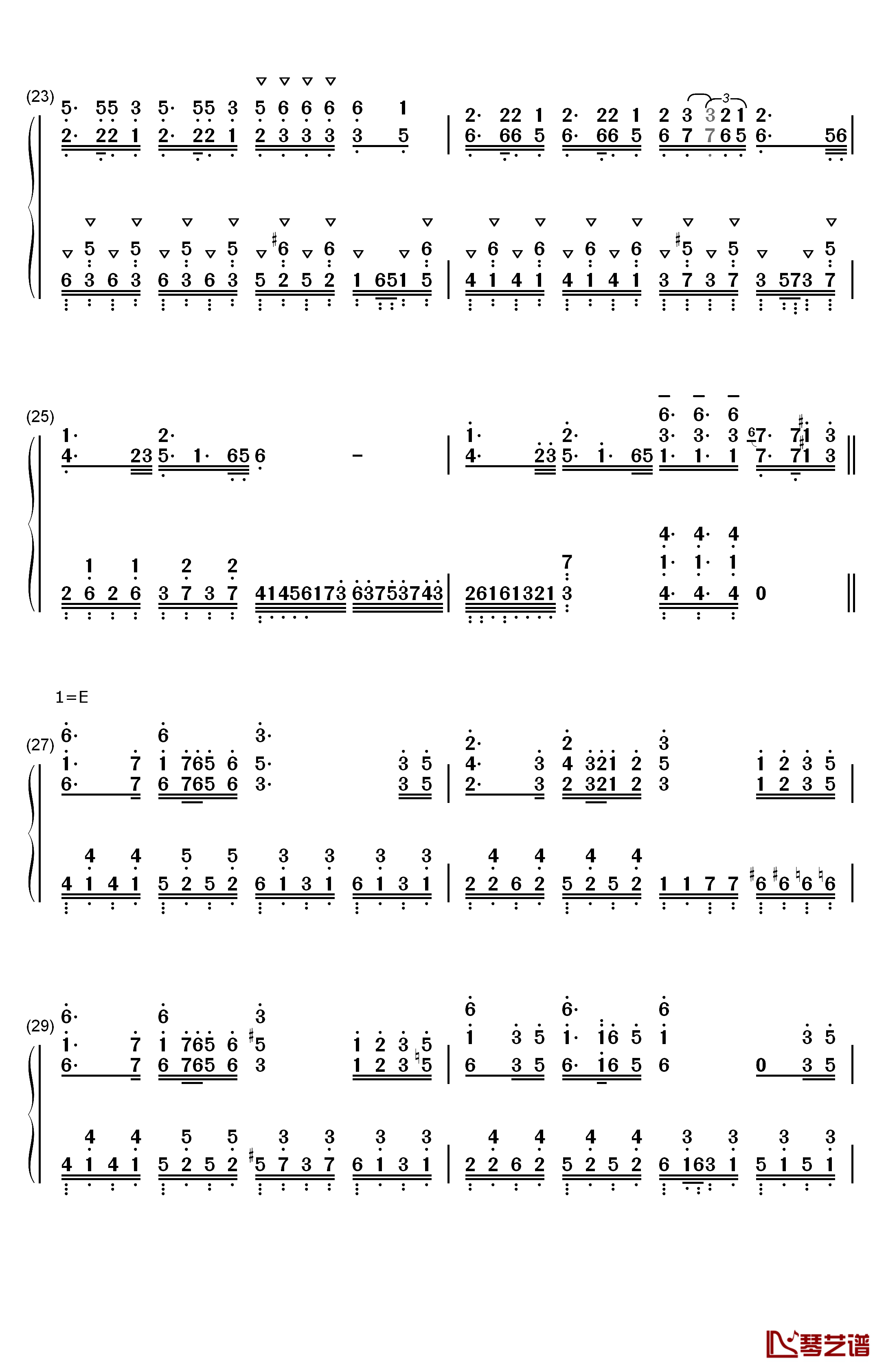 咲かせや咲かせ钢琴简谱-数字双手-EGOIST4