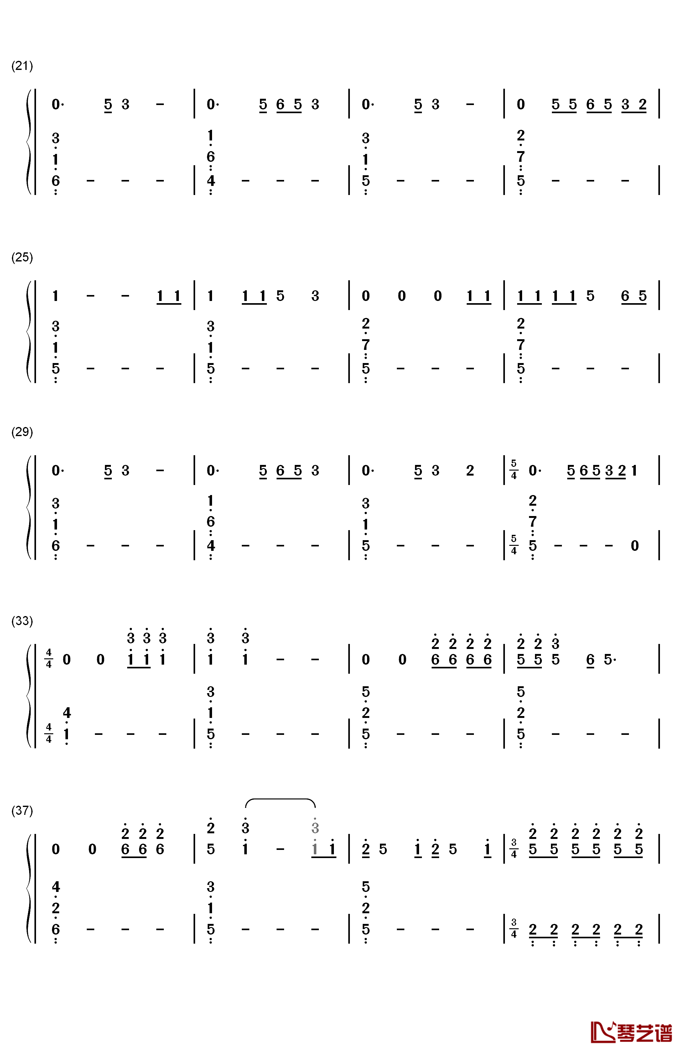 Guns for Hands钢琴简谱-数字双手-Twenty One Pilots2