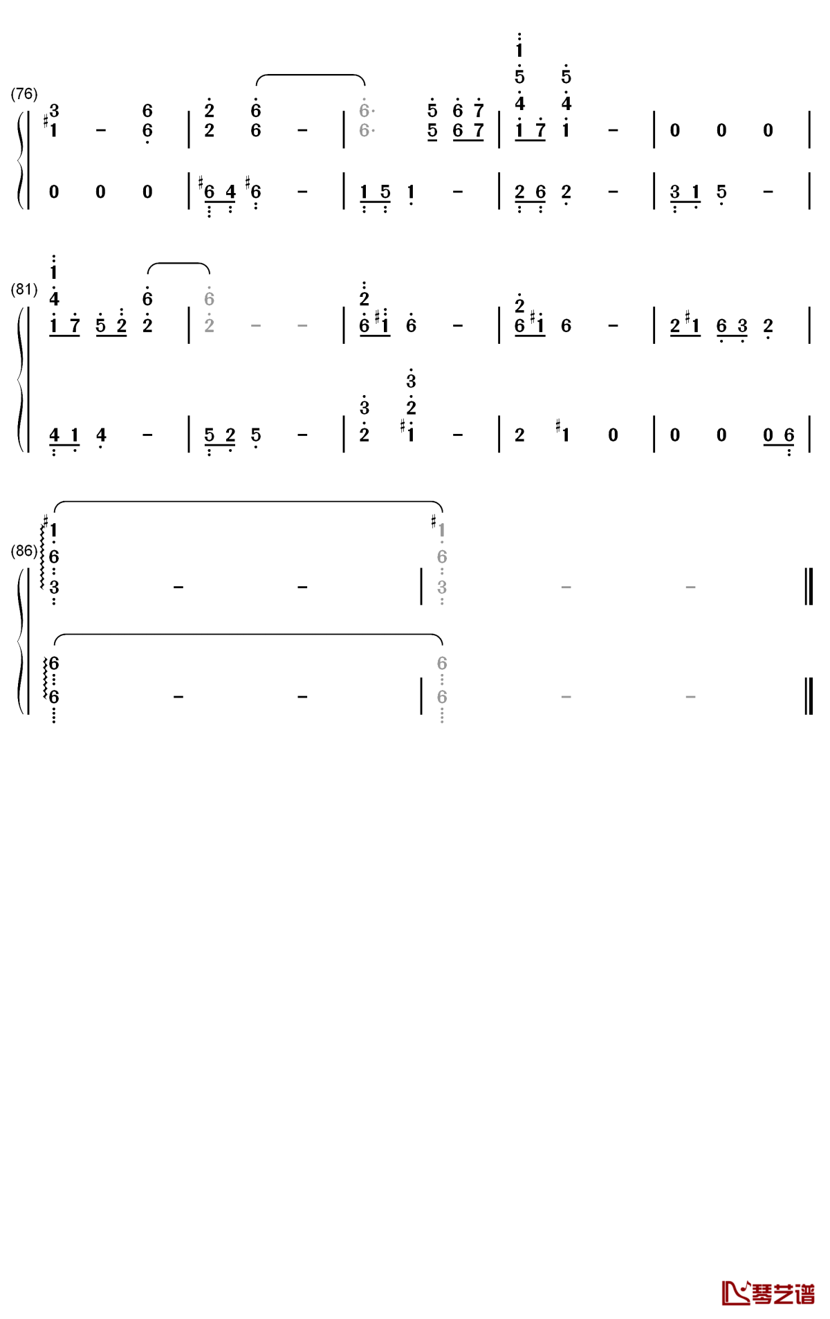 鉄弦アンソロジー钢琴简谱-数字双手-松本淳一4