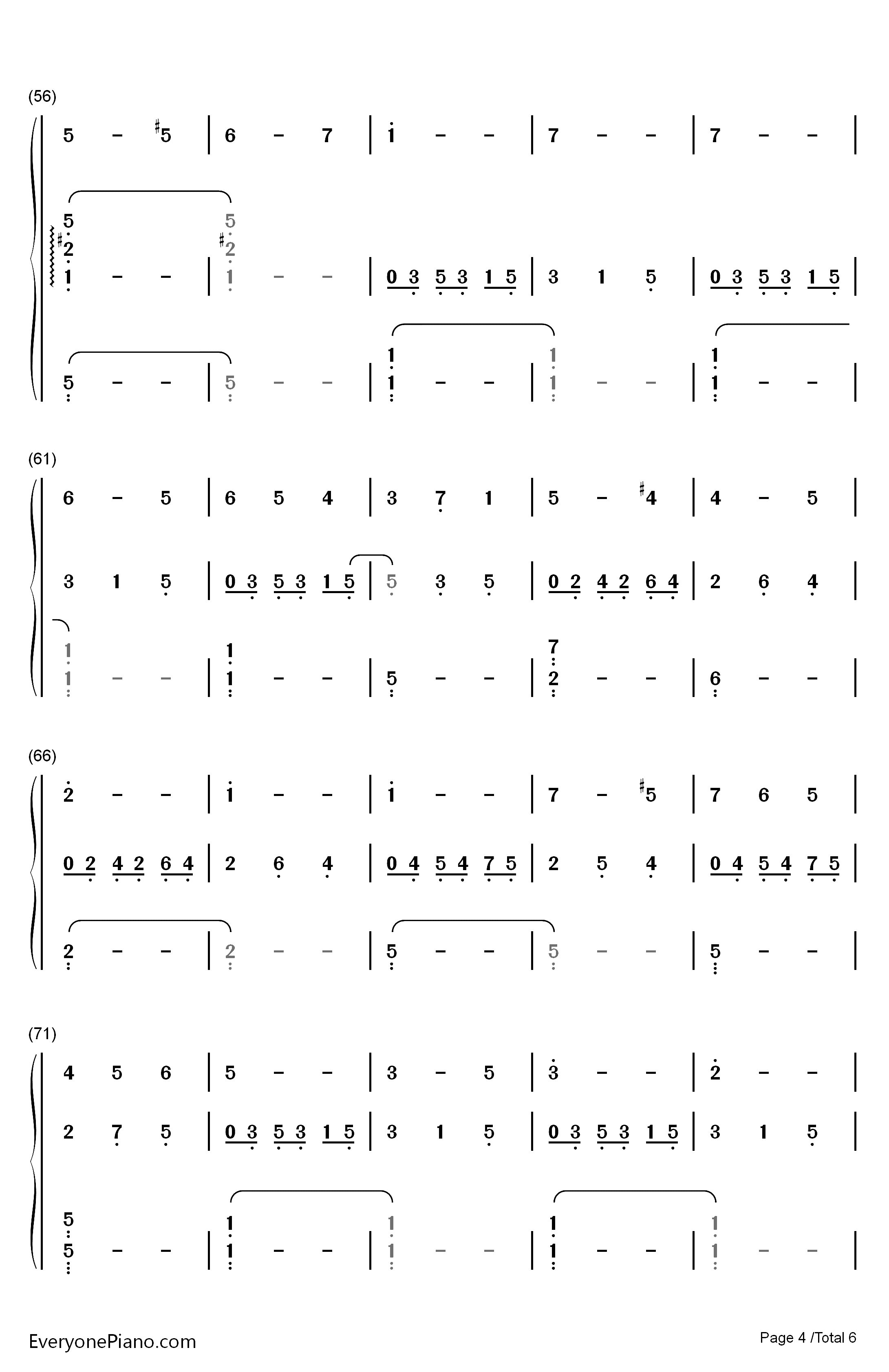 Angels Serenade钢琴简谱-数字双手-Gaetano Braga4