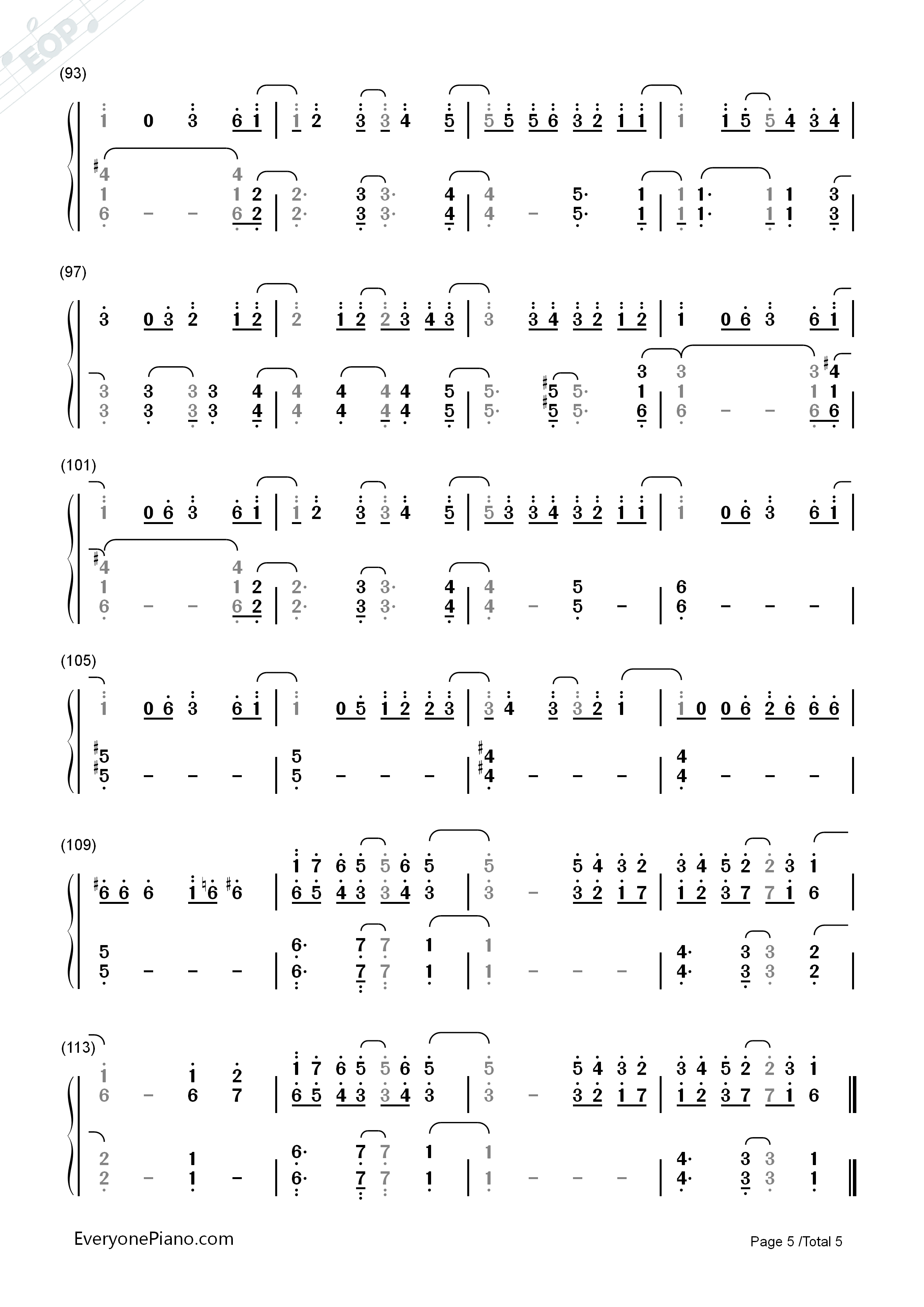 さよならバイスタンダー 钢琴简谱-YUKI演唱5