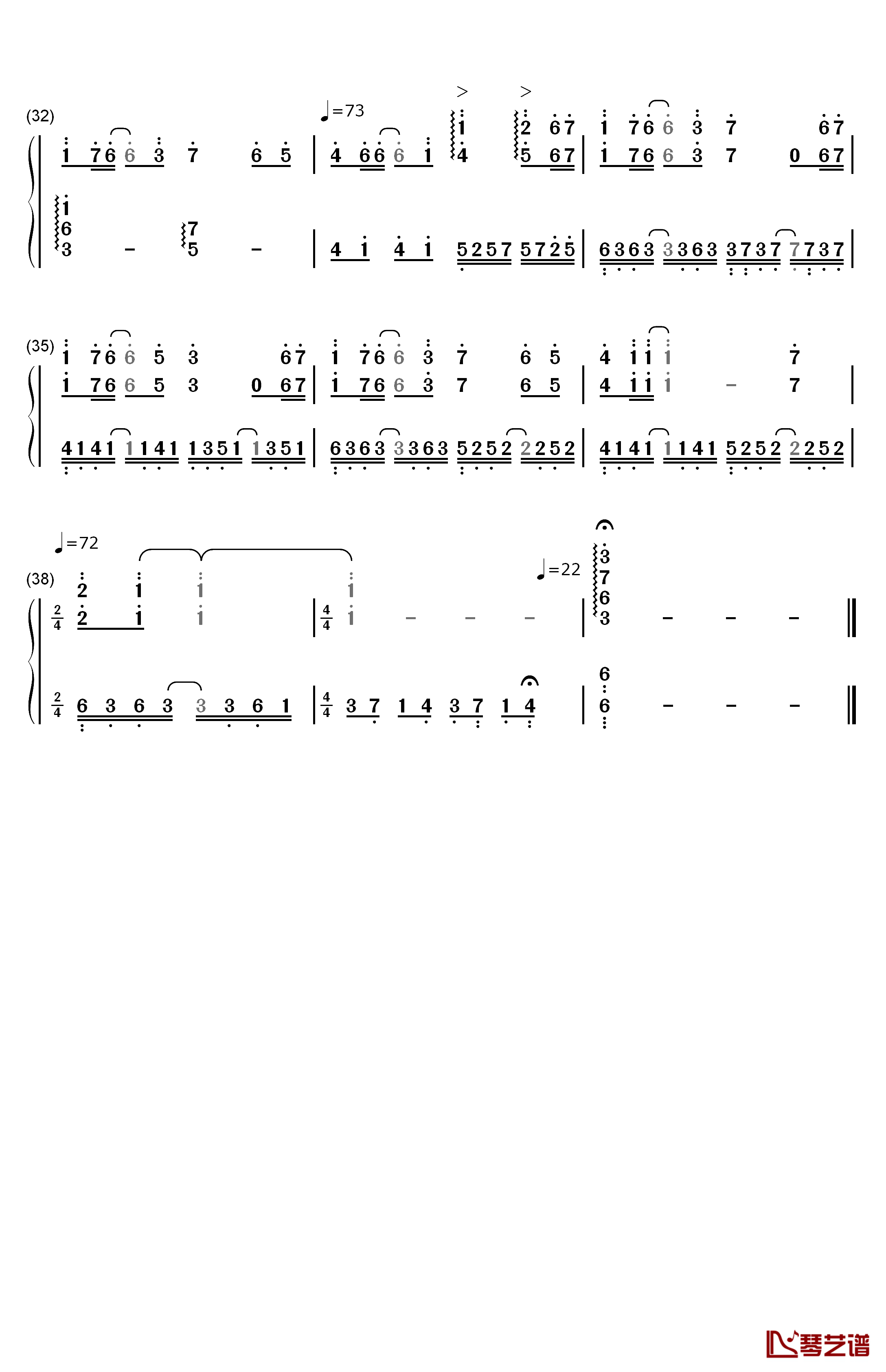 千年之恋钢琴简谱-数字双手-飞儿乐团  F.I.R.3