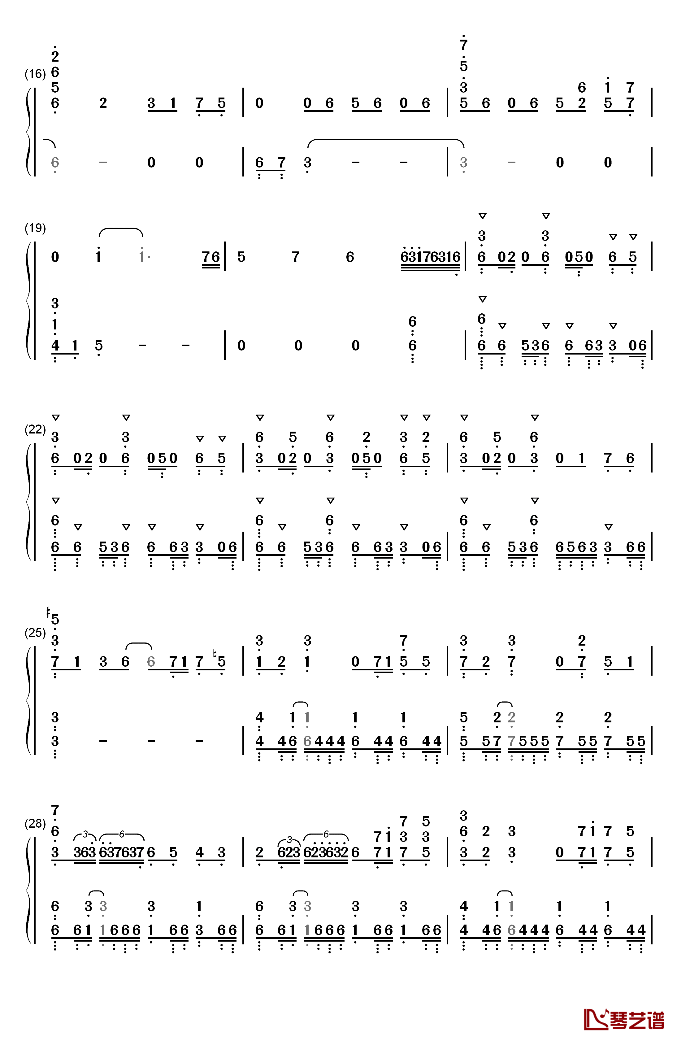 Silent Solitude钢琴简谱-数字双手-OxT2