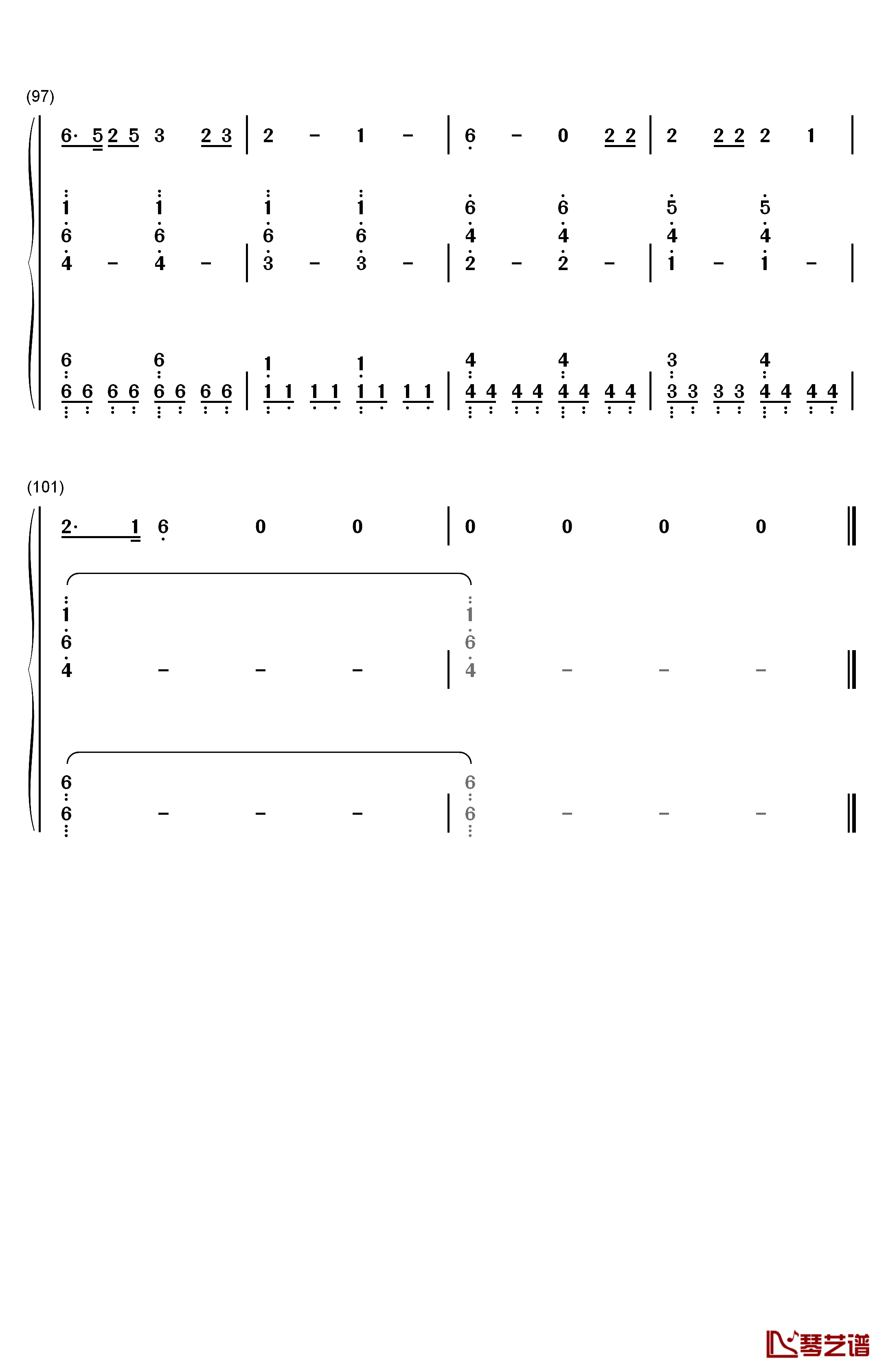 Roi钢琴简谱-数字双手-Bilal Hassani8