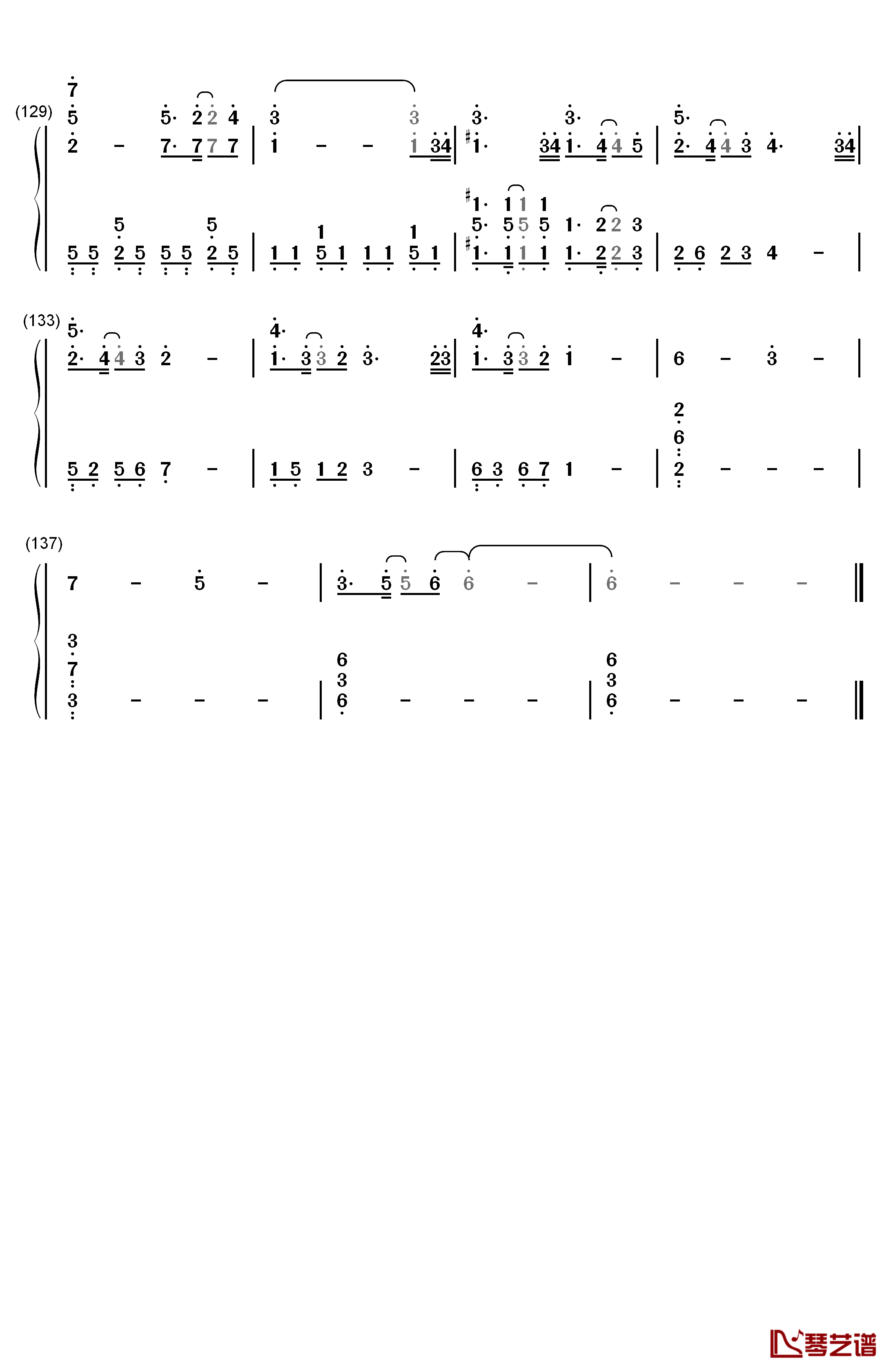 Late in Autumn钢琴简谱-数字双手-fripSide7