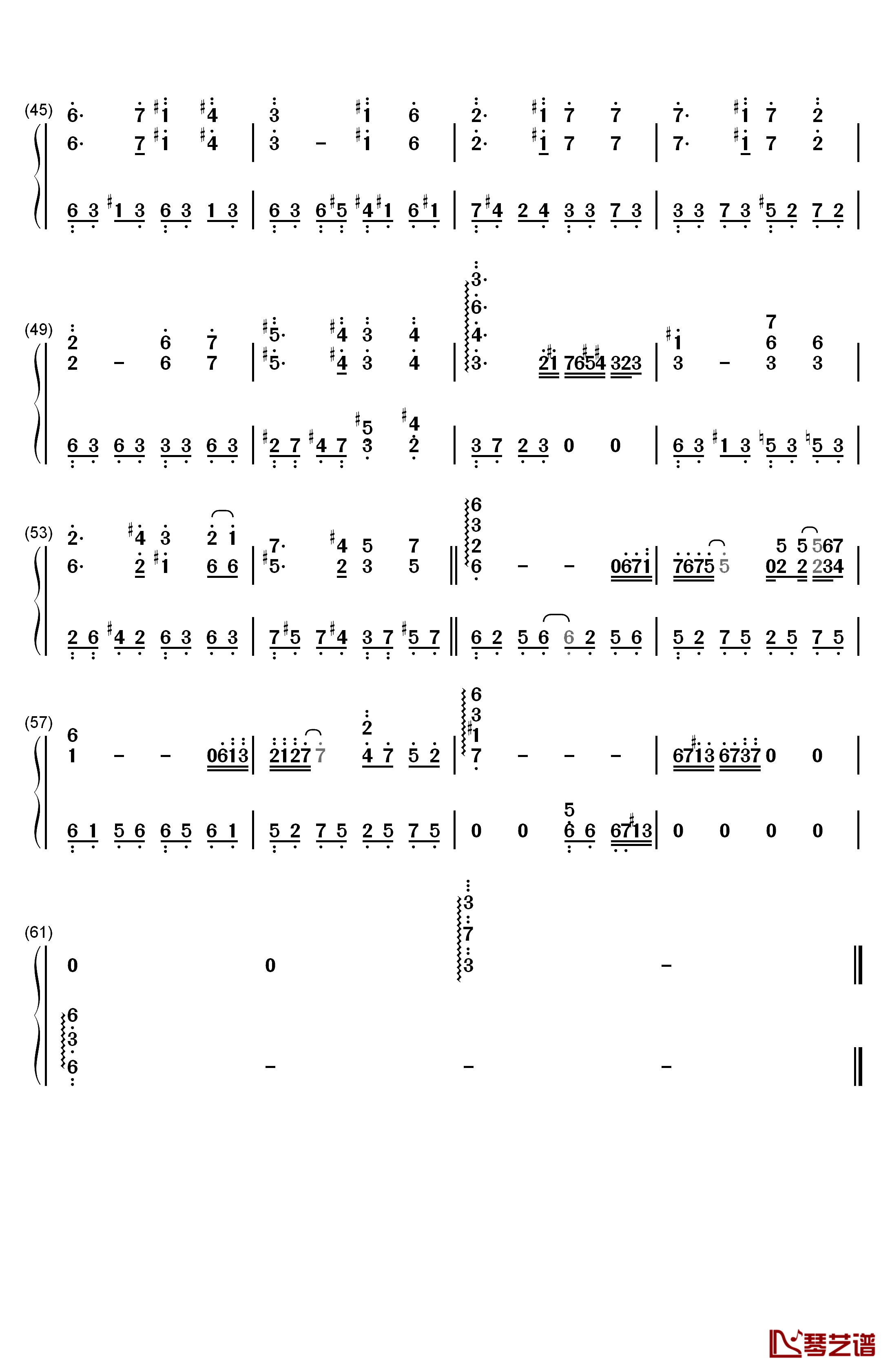 母亲你真伟大钢琴简谱-数字双手-终极一班3