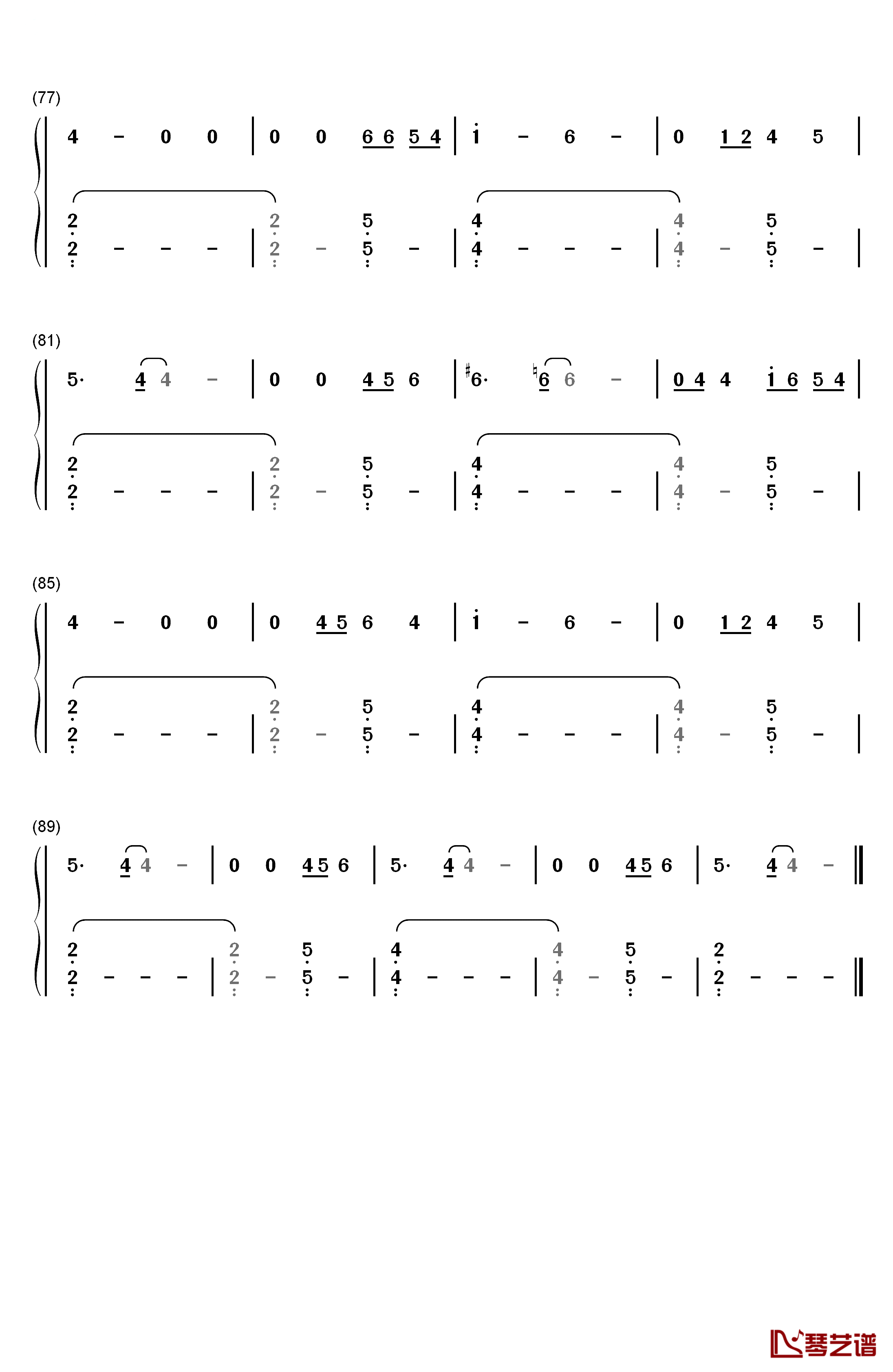 Torches钢琴简谱-数字双手-张杰5