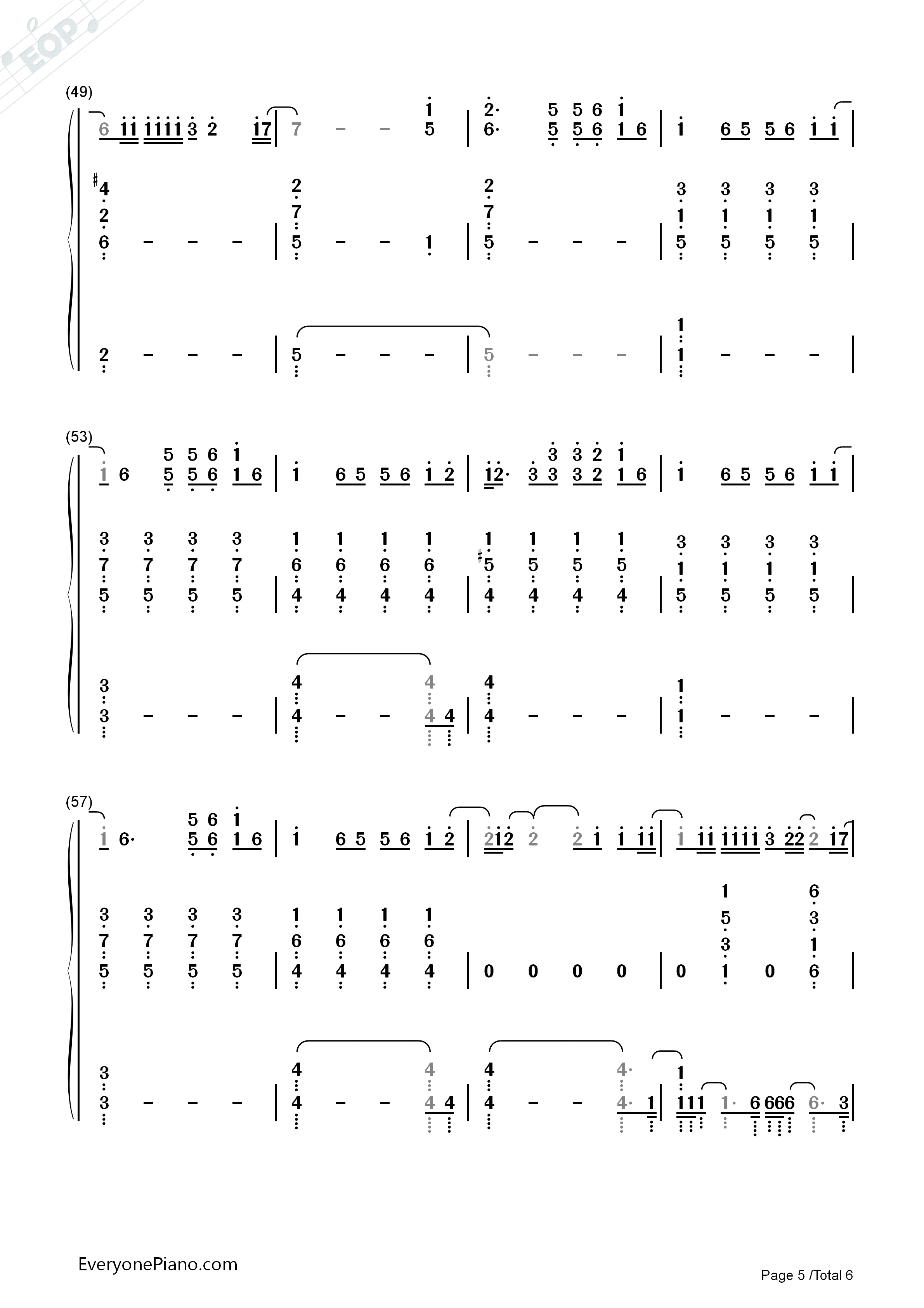 Fade钢琴简谱-Lewis Capaldi演唱5