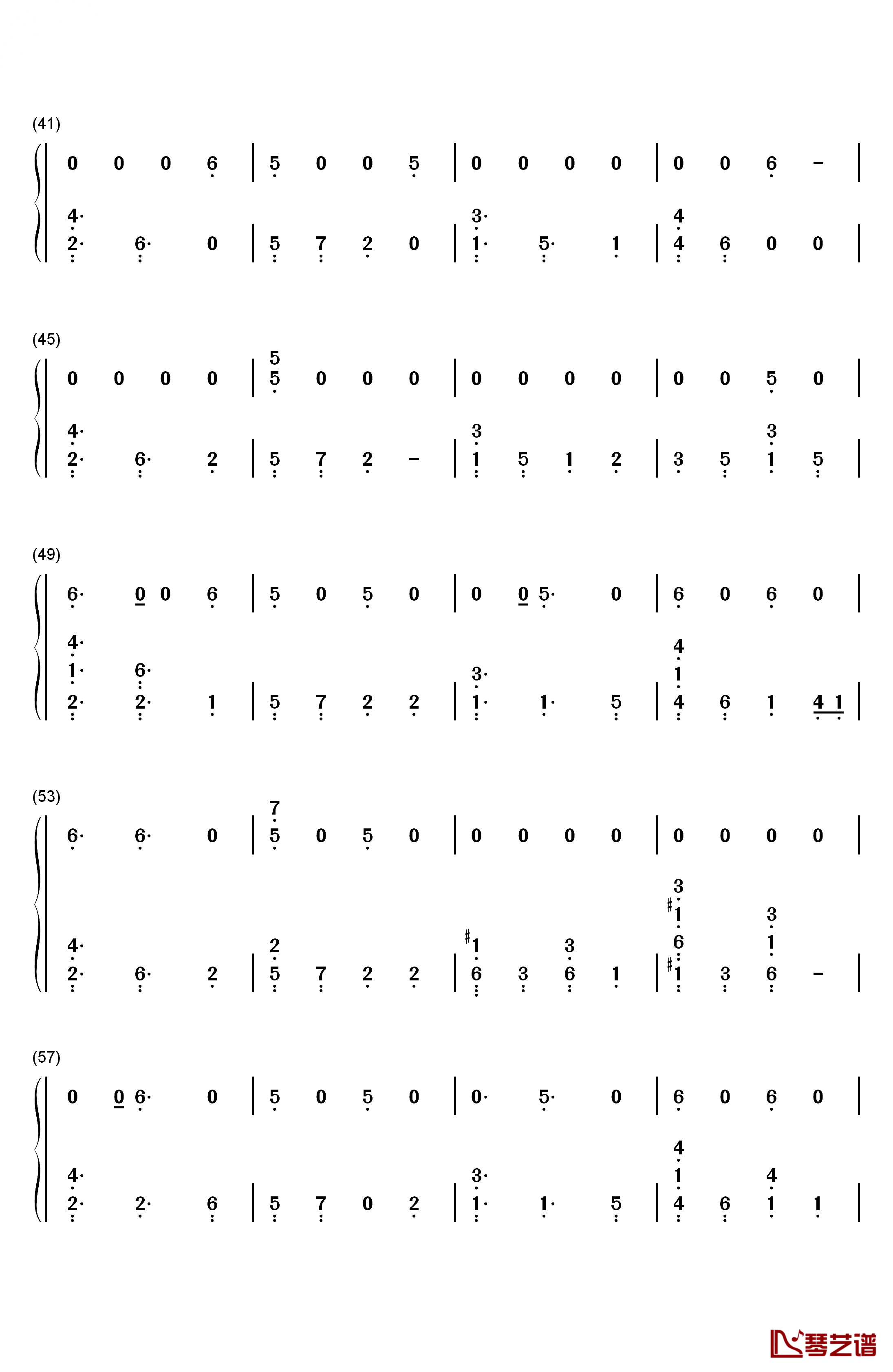 Rain钢琴简谱-数字双手-The Script3