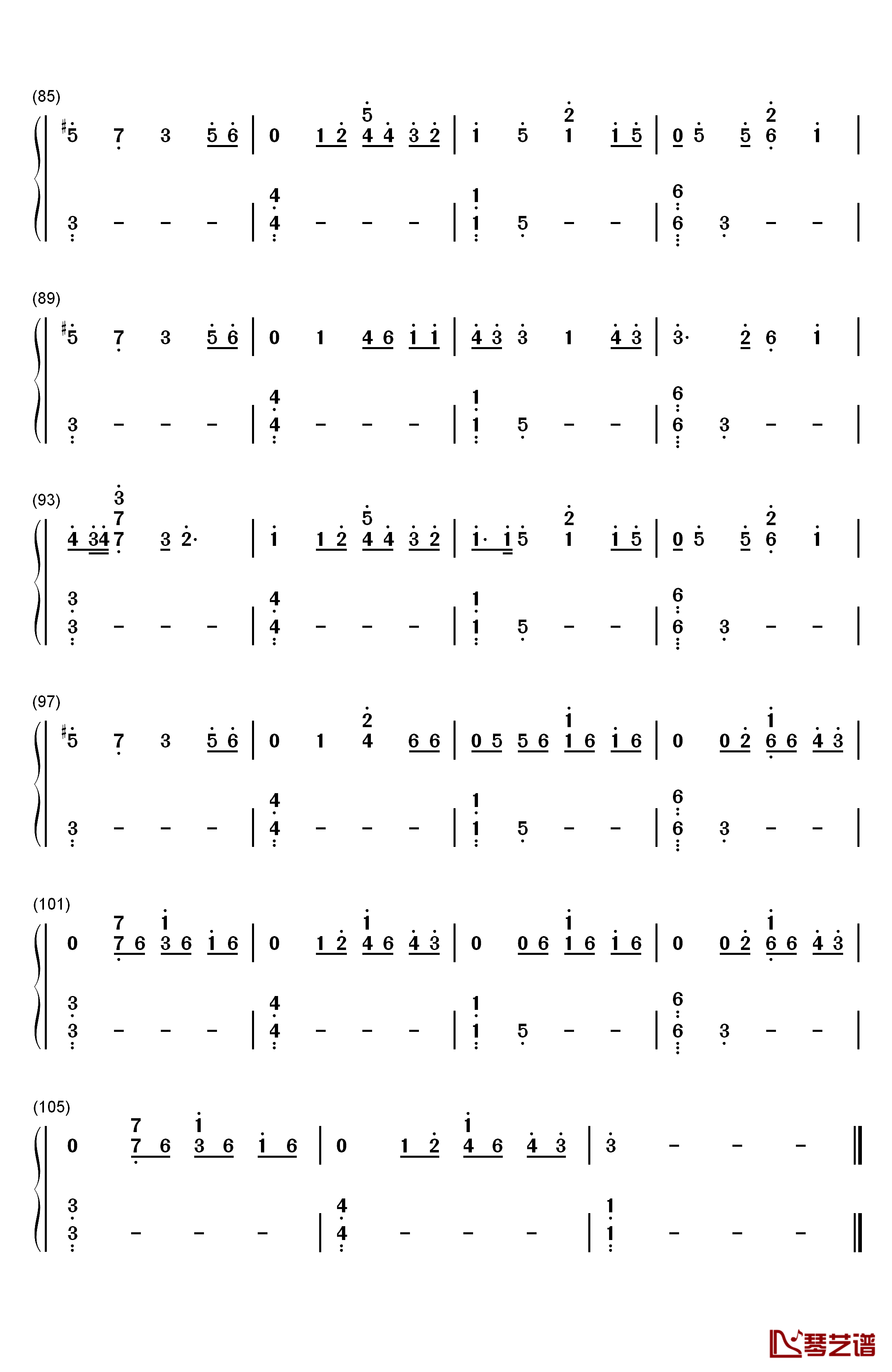 Close to Me钢琴简谱-数字双手-Ellie Goulding Diplo5