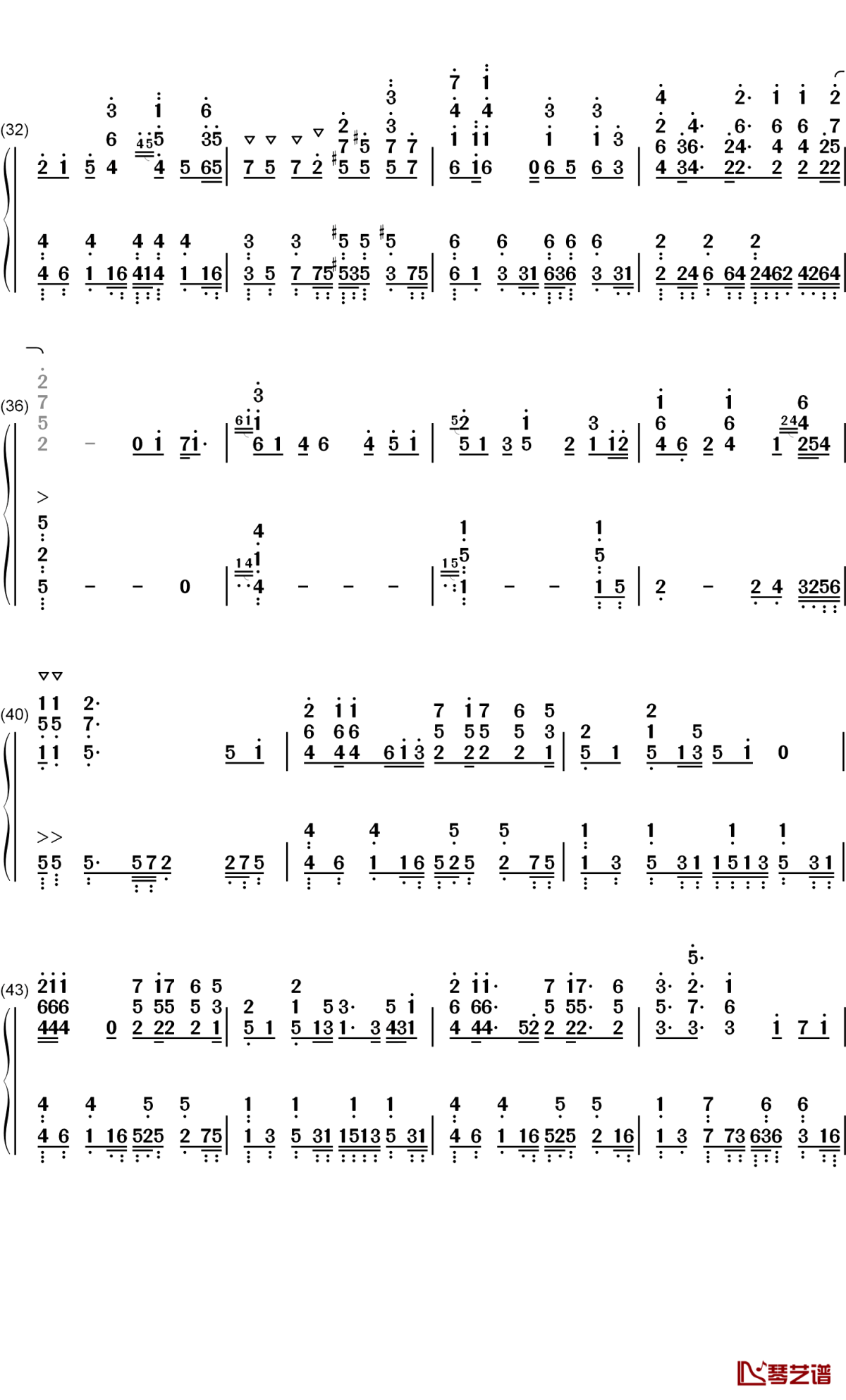 光の道標钢琴简谱-数字双手-鹿乃3