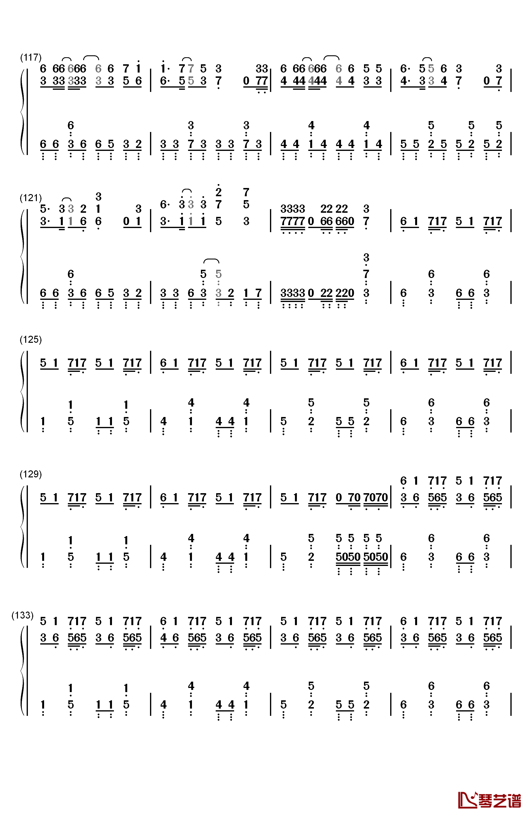 ロストワンの号哭钢琴简谱-数字双手-镜音リン7