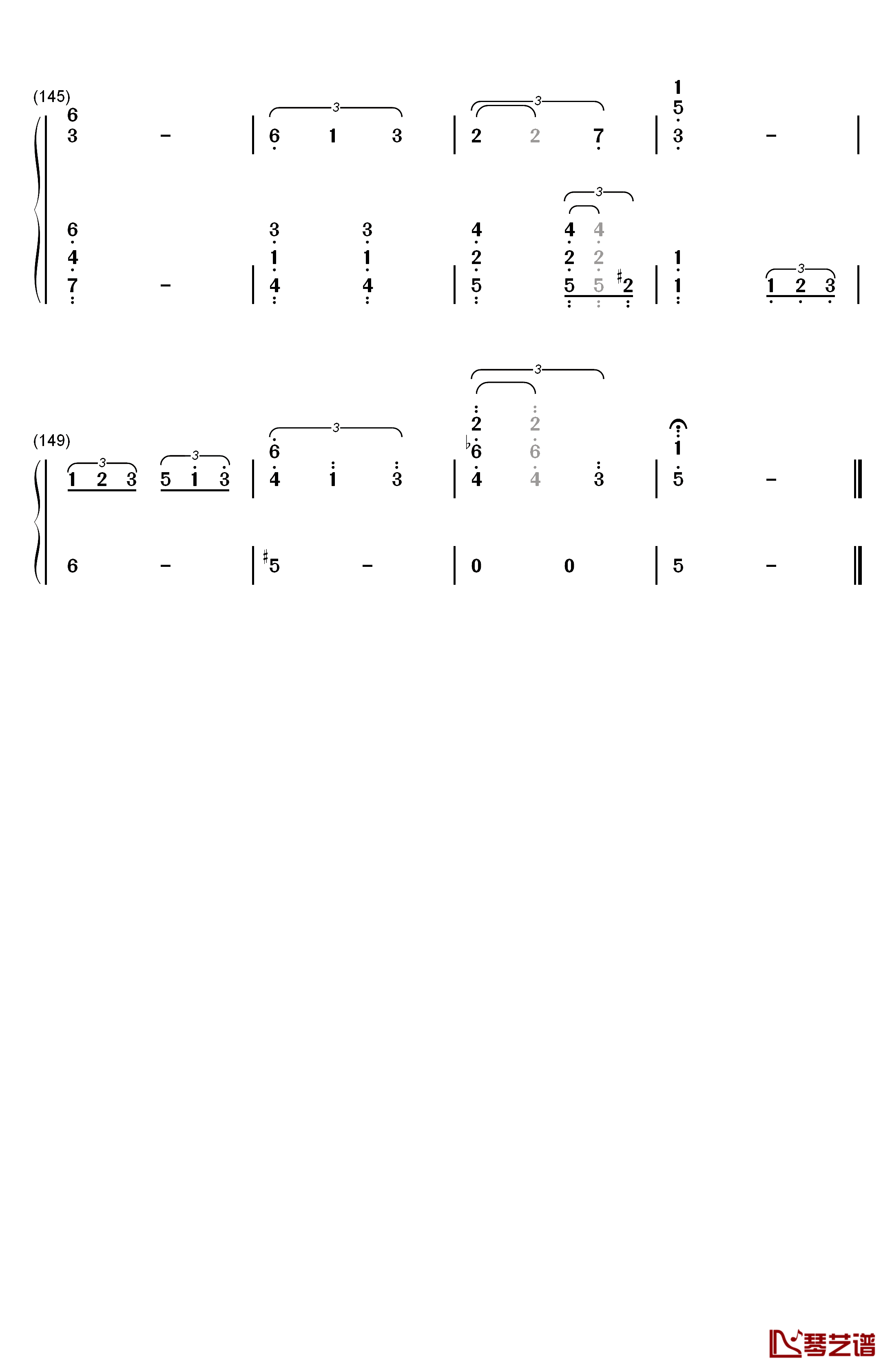 地球をあげる钢琴简谱-数字双手-LUMi はるまきごはん10