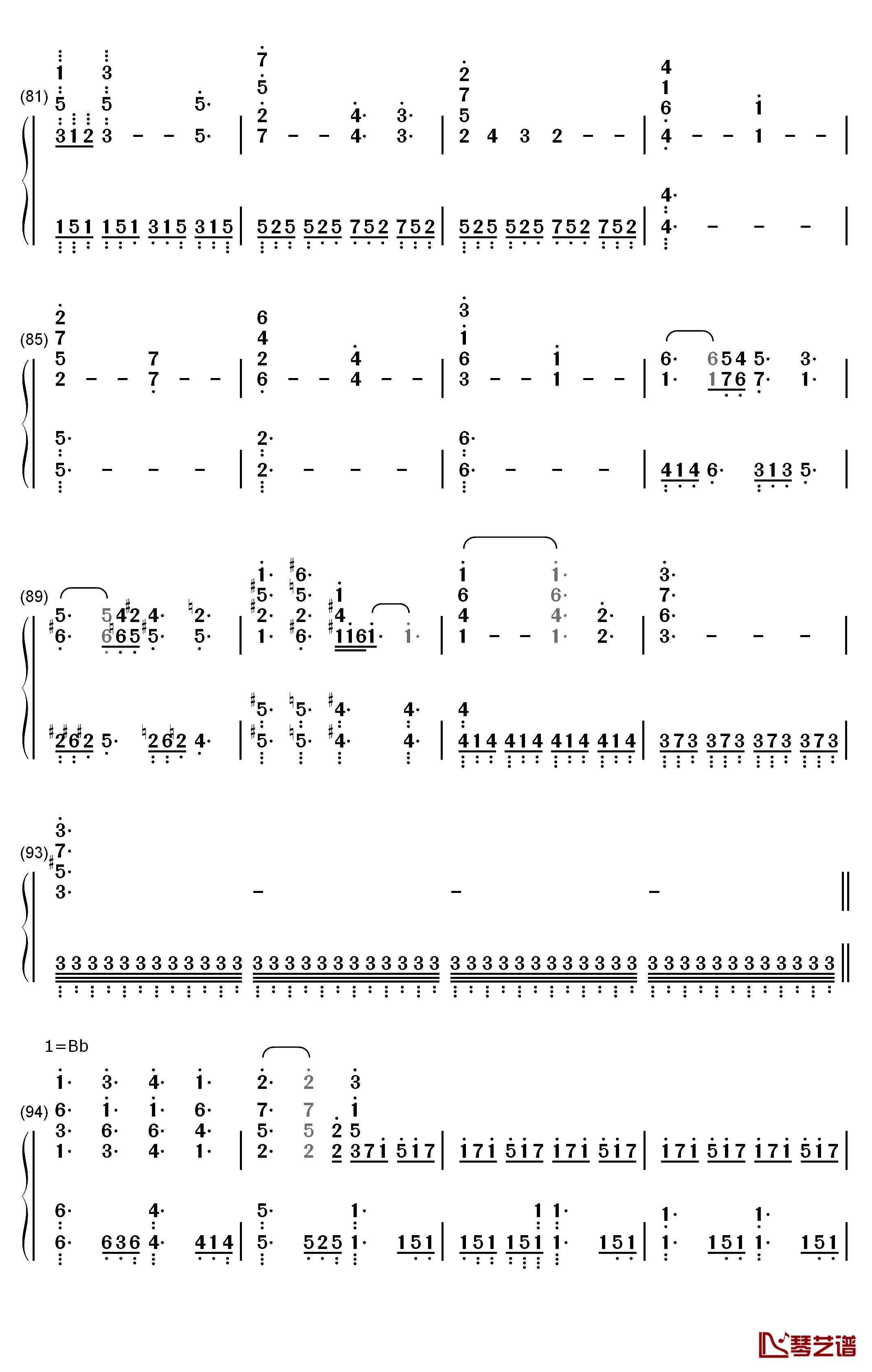 Sogno di Volare钢琴简谱-数字双手-Christopher Tin5