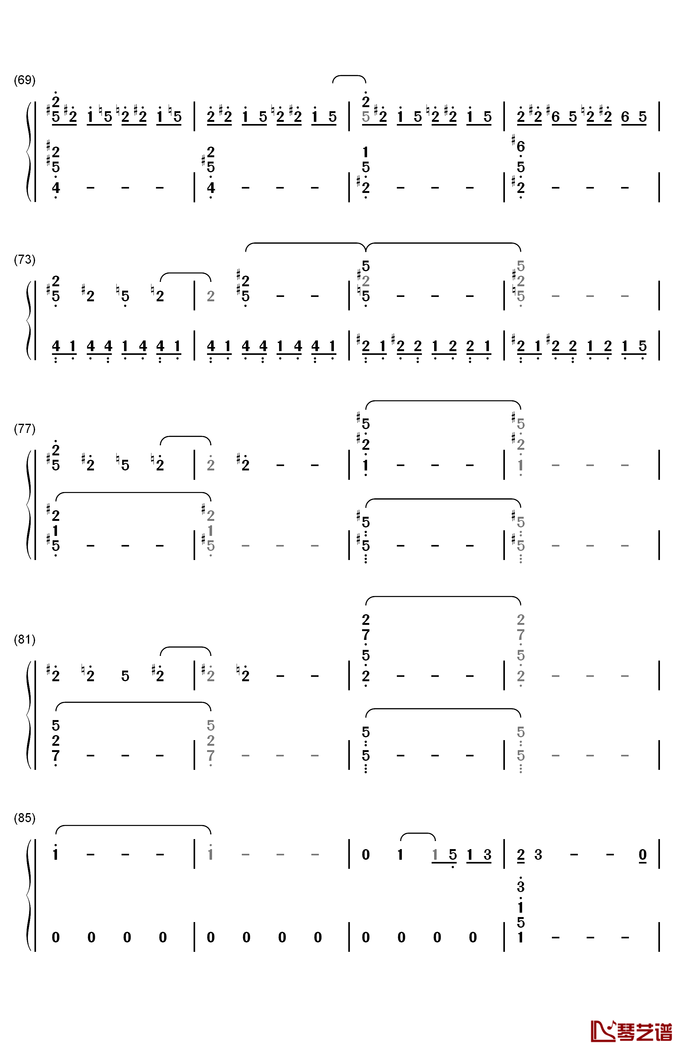 Do You Want to Build a Snowman钢琴简谱-数字双手-Kristen Bell4