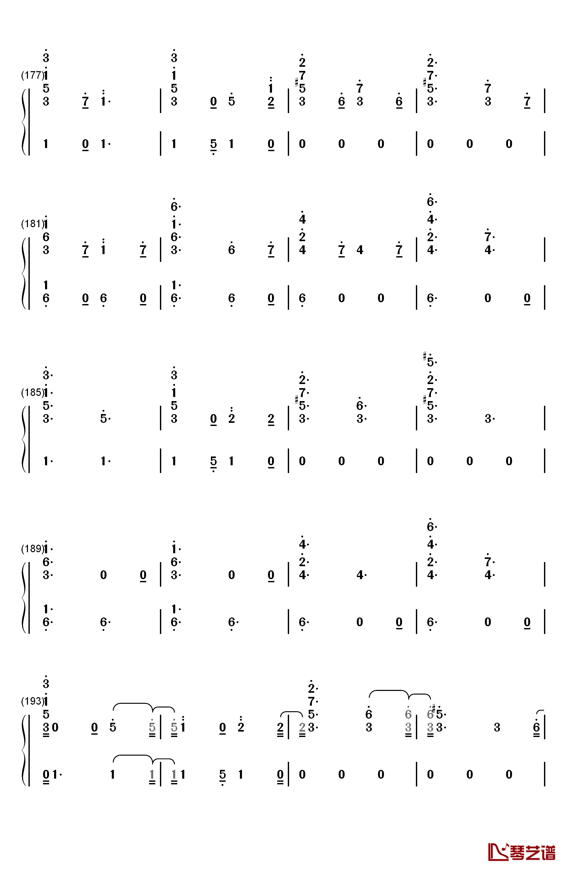 Candy Cane Lane钢琴简谱-数字双手-Sia10