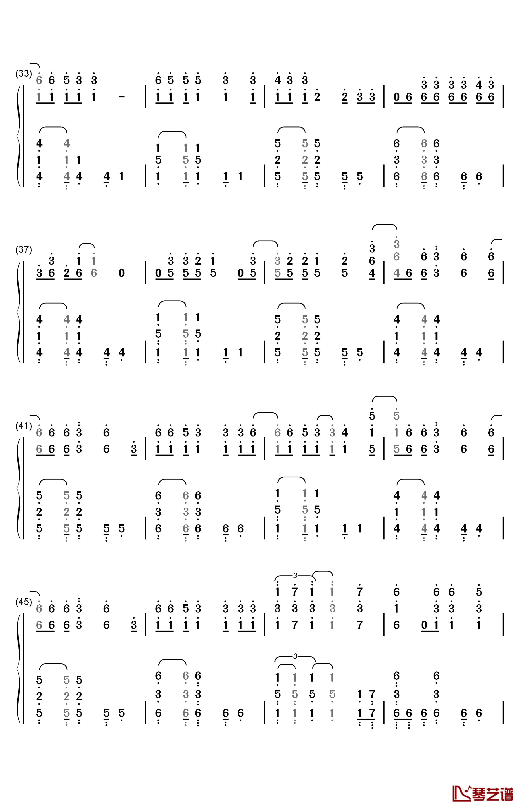 Numb摇滚版钢琴简谱-数字双手-林肯公园3