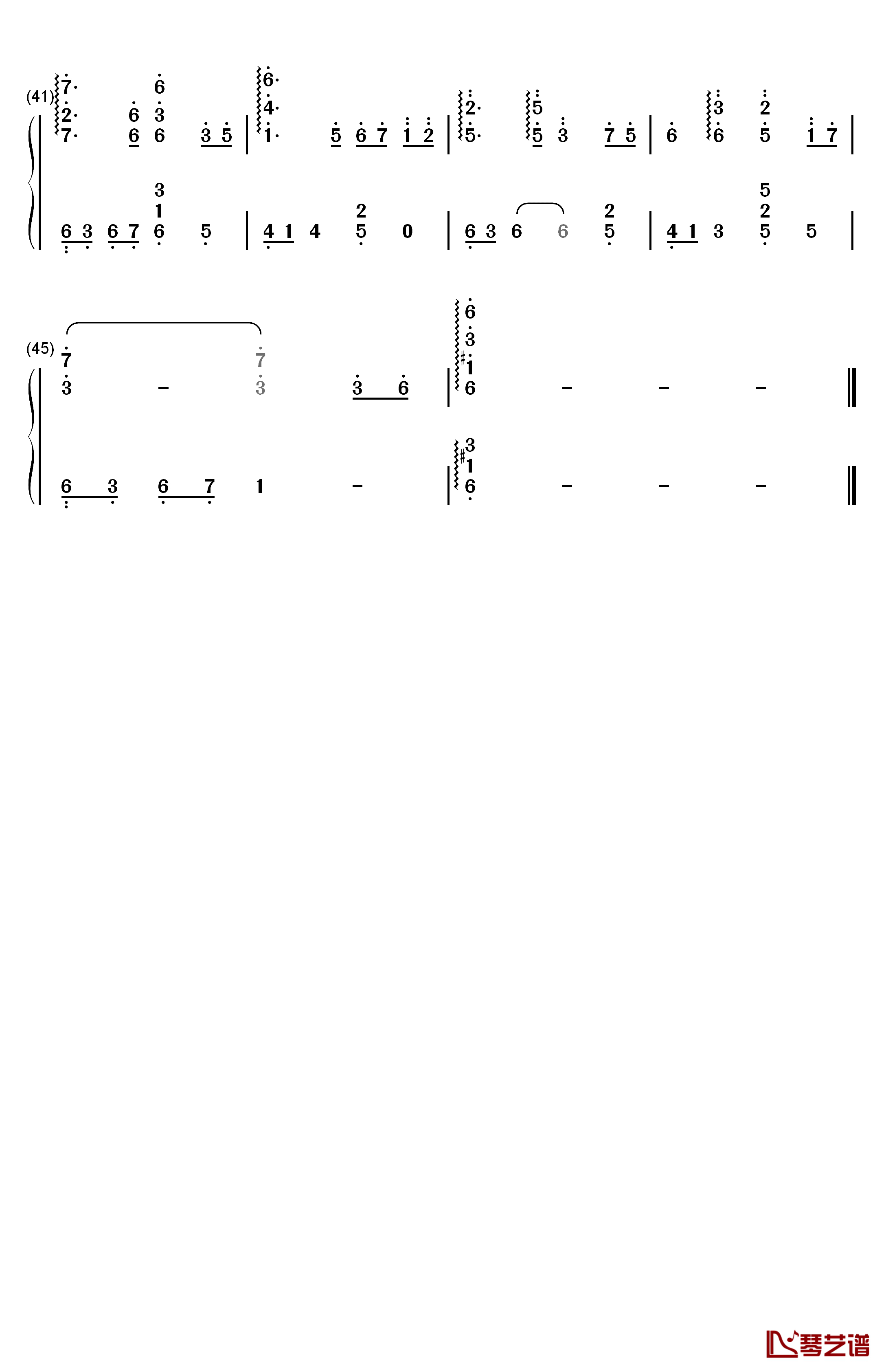 大奥2010男女逆转主题曲钢琴简谱-数字双手-大奥3