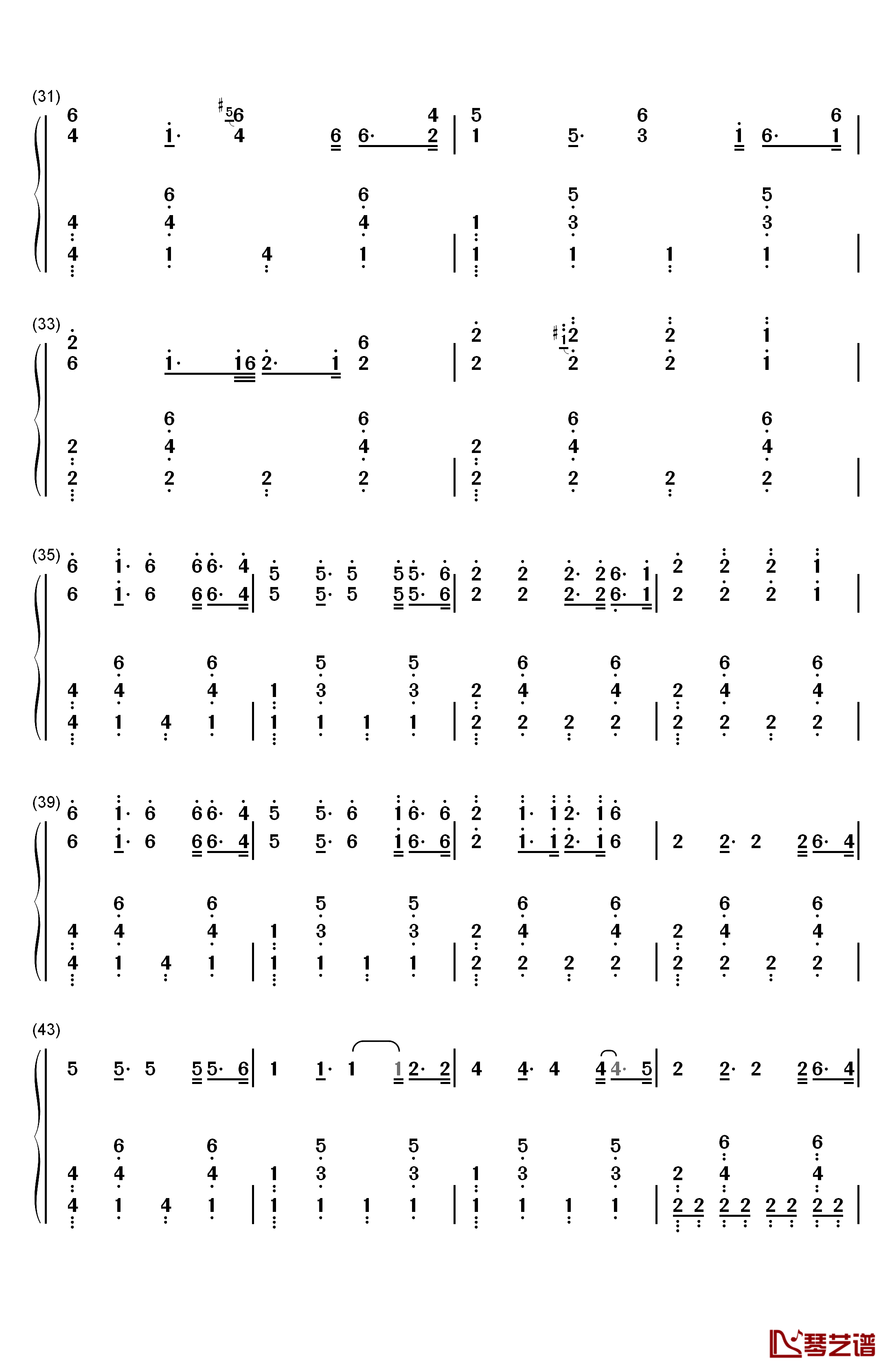 Frontier钢琴简谱-数字双手-Cargo3