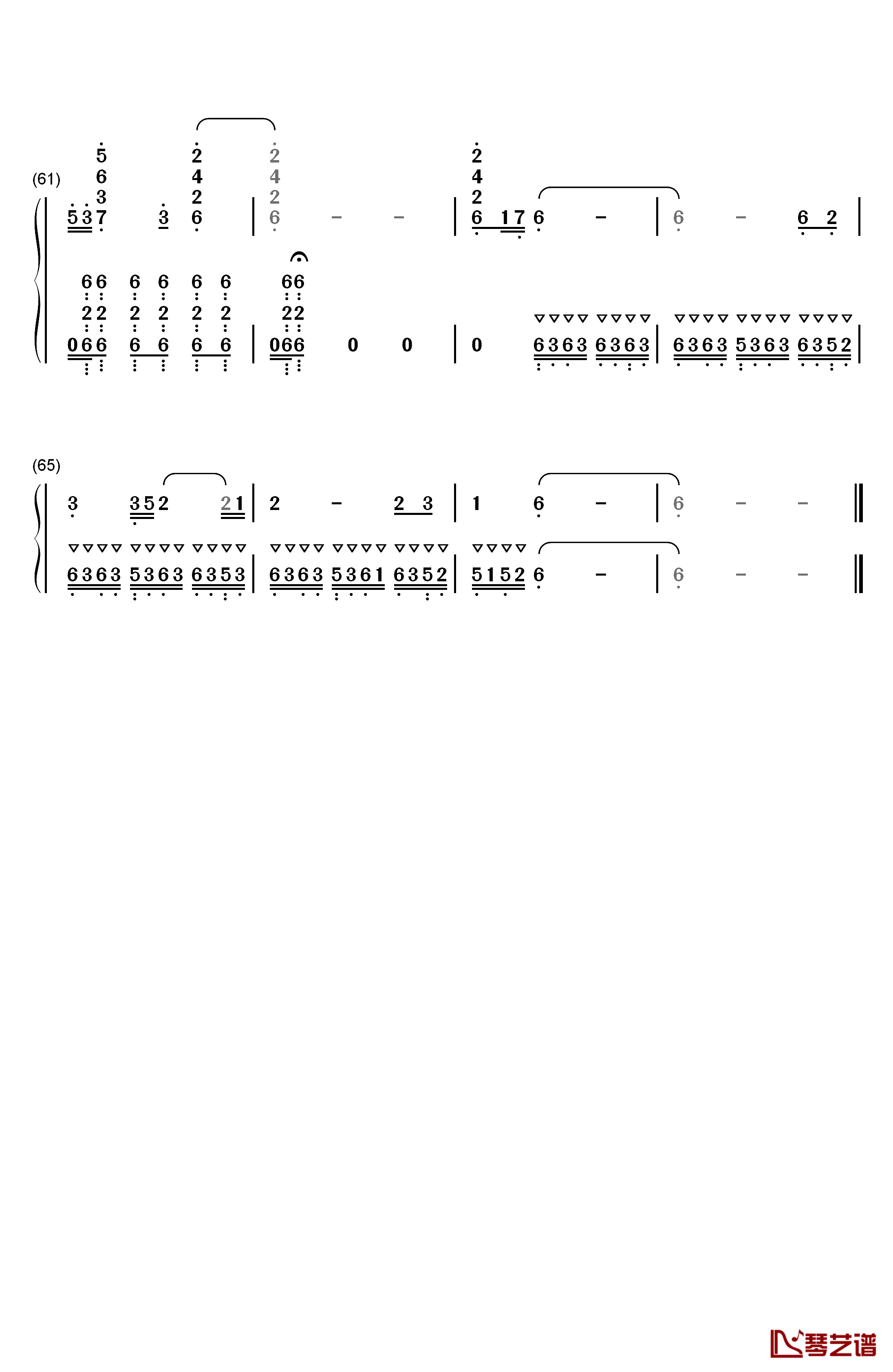 痴颜钢琴简谱-数字双手-麦振鸿4