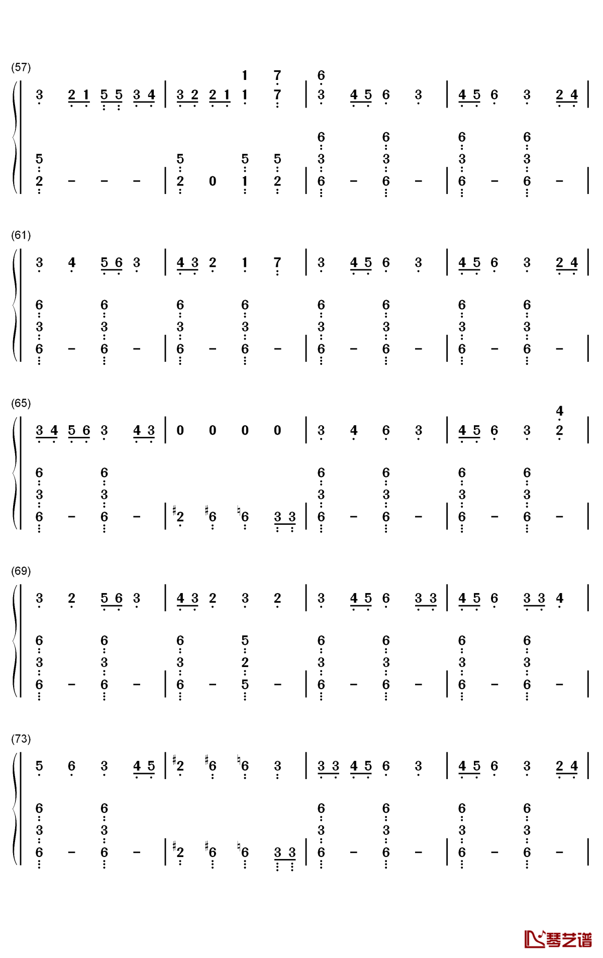 Noise钢琴简谱-数字双手-Nightwish4