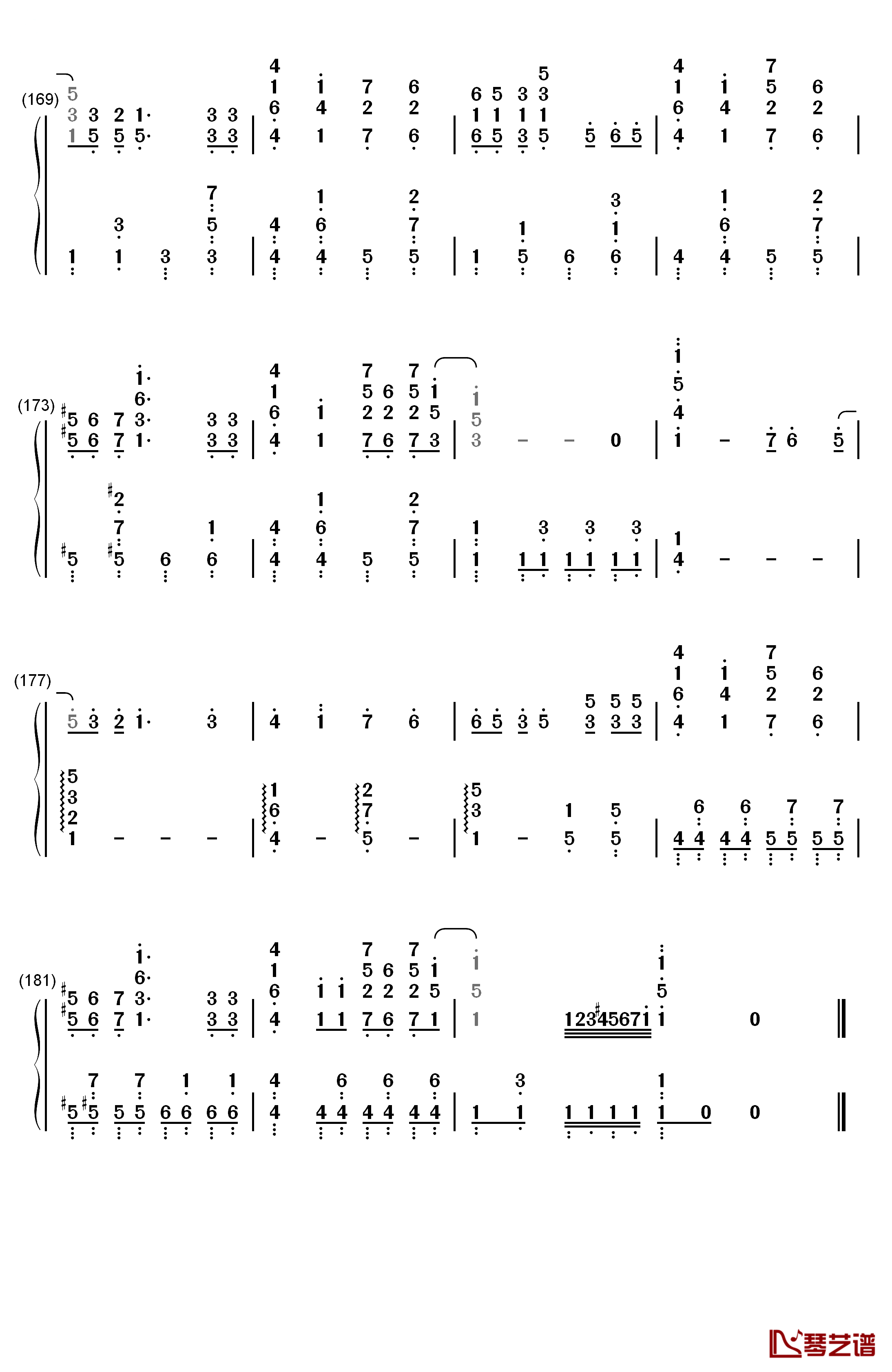 ノンファンタジー钢琴简谱-数字双手-LIP×LIP10