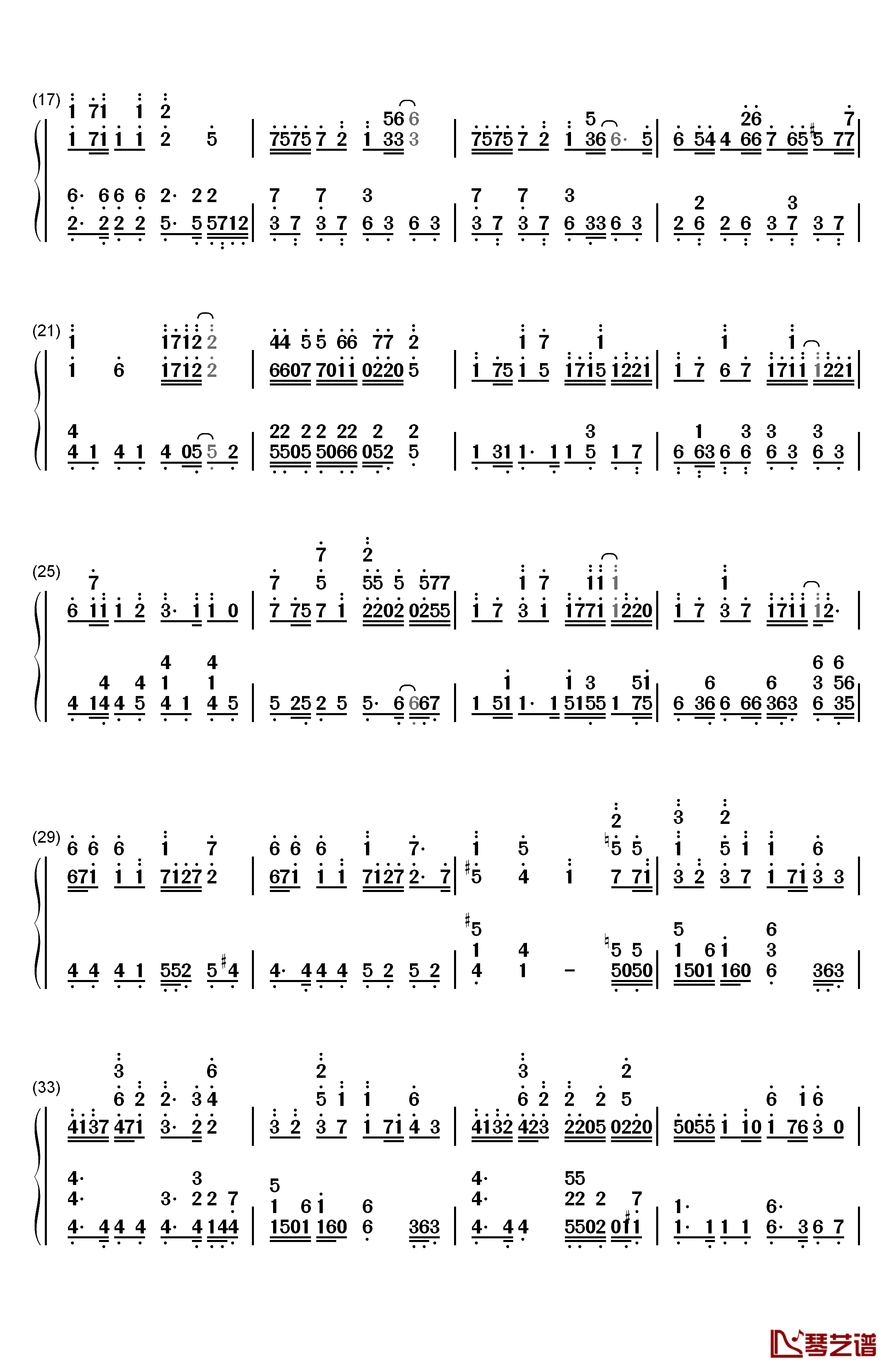 心のプラカード钢琴简谱-数字双手-AKB482