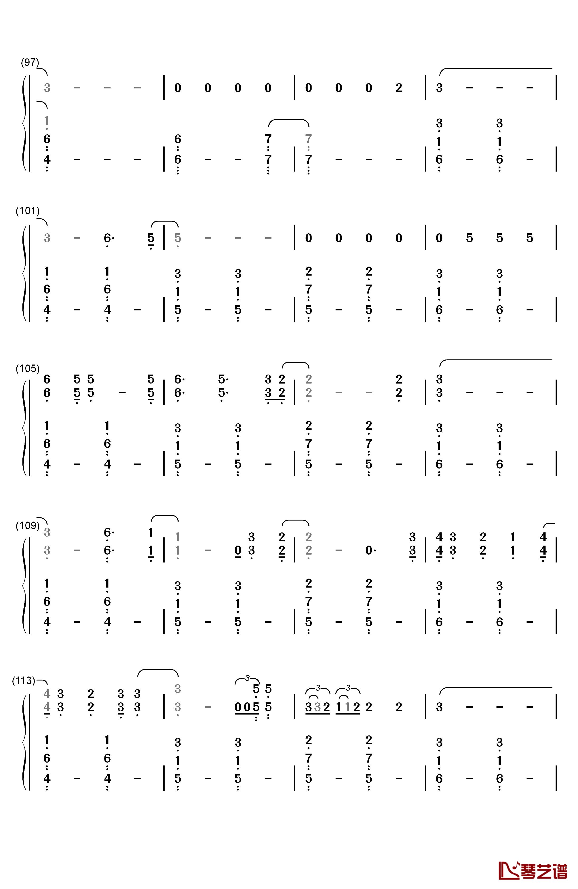 Please Don't Go钢琴简谱-数字双手-Joel Adams6