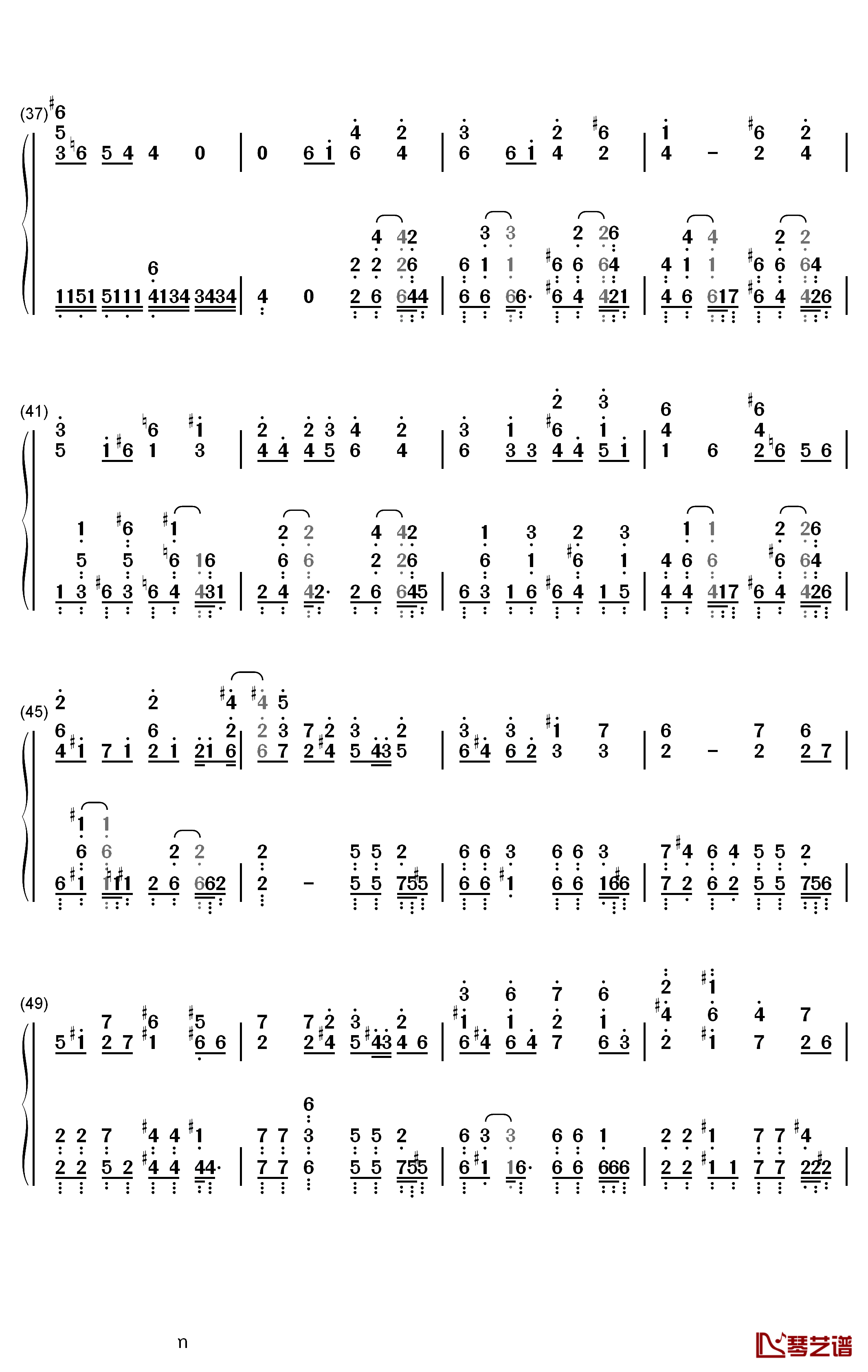 パプリカ钢琴简谱-数字双手-Foorin3