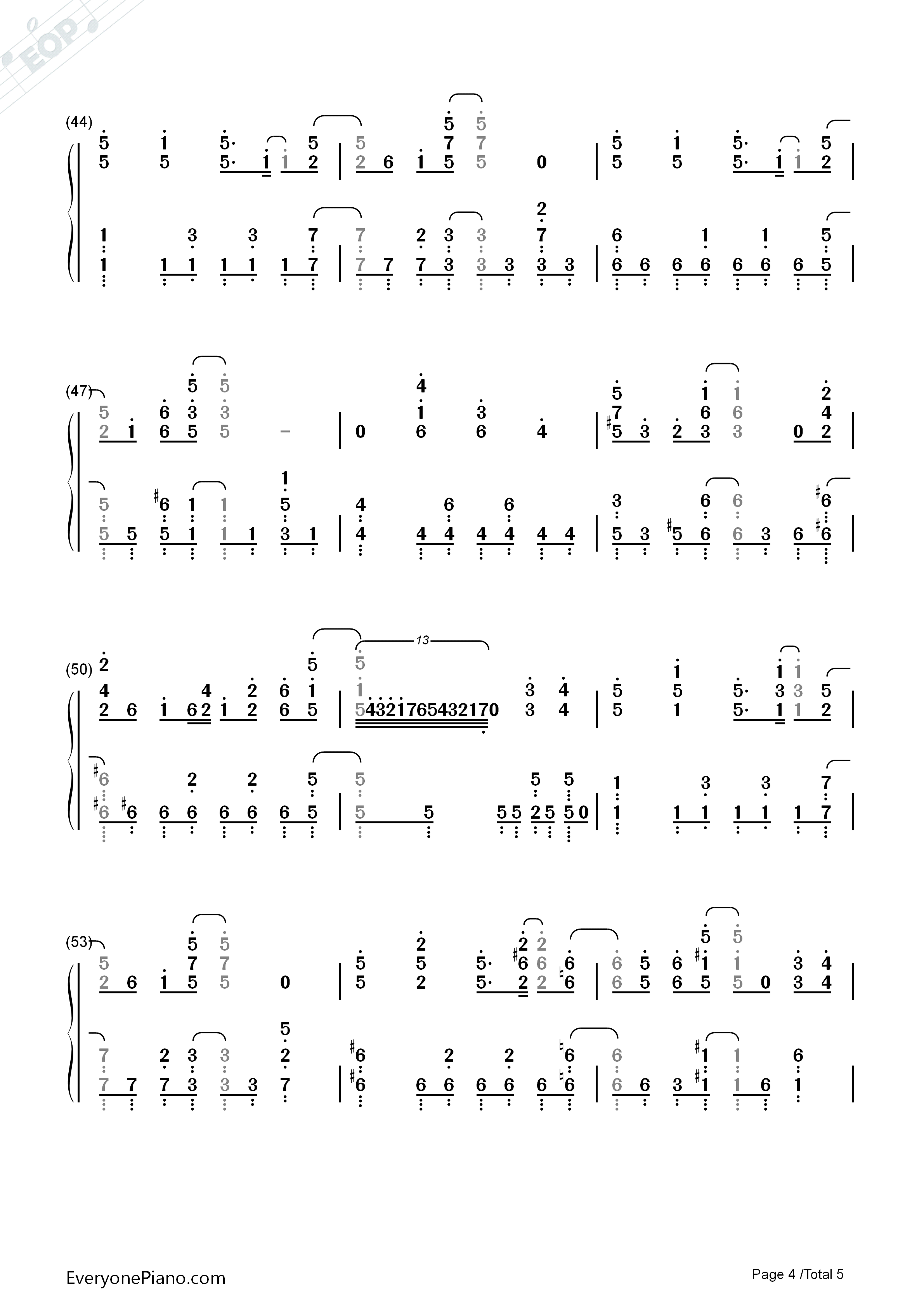 Step by Step Up钢琴简谱-Fourfolium演唱4