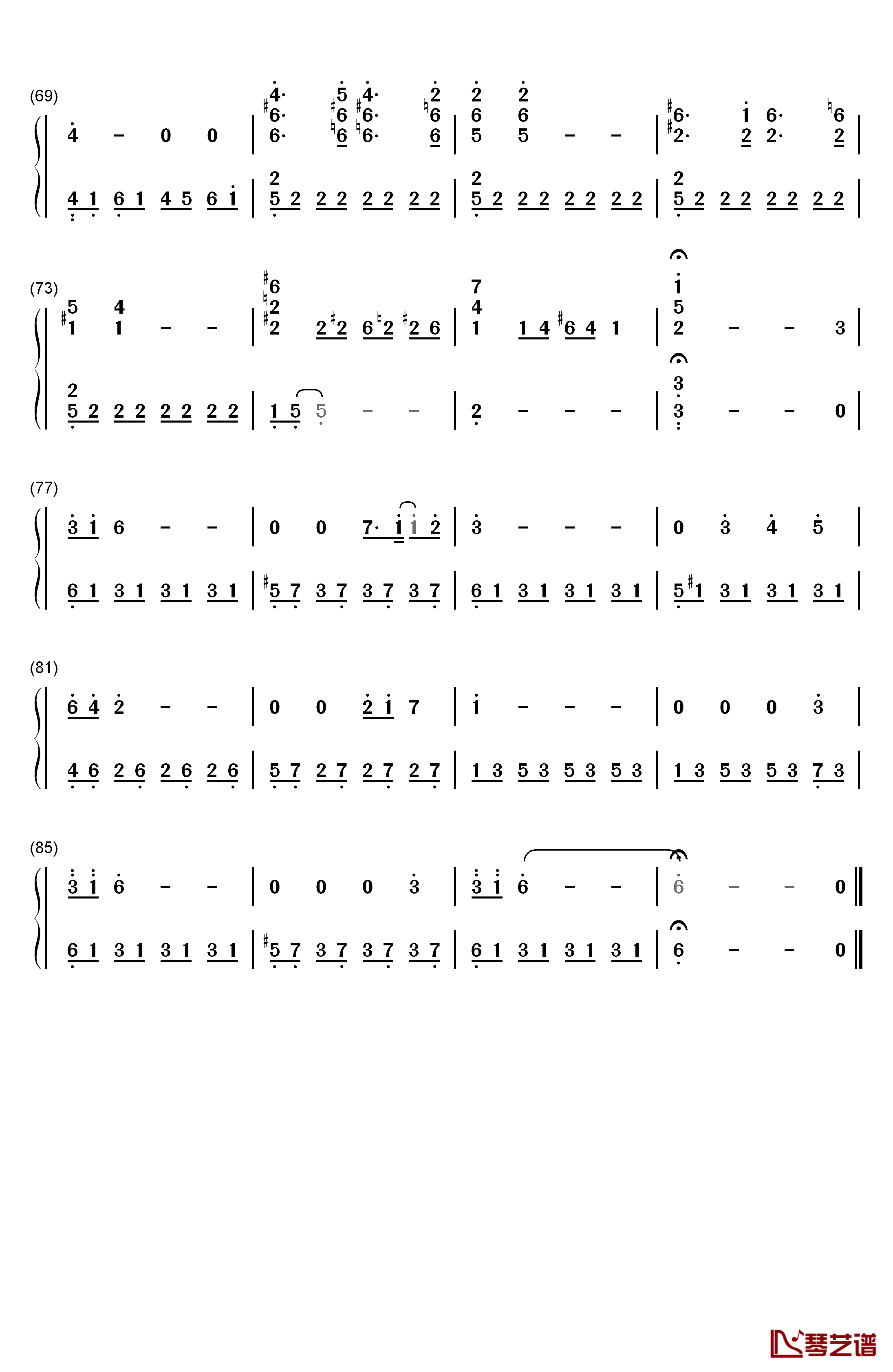 Hatsukoi钢琴简谱-数字双手-久石让4