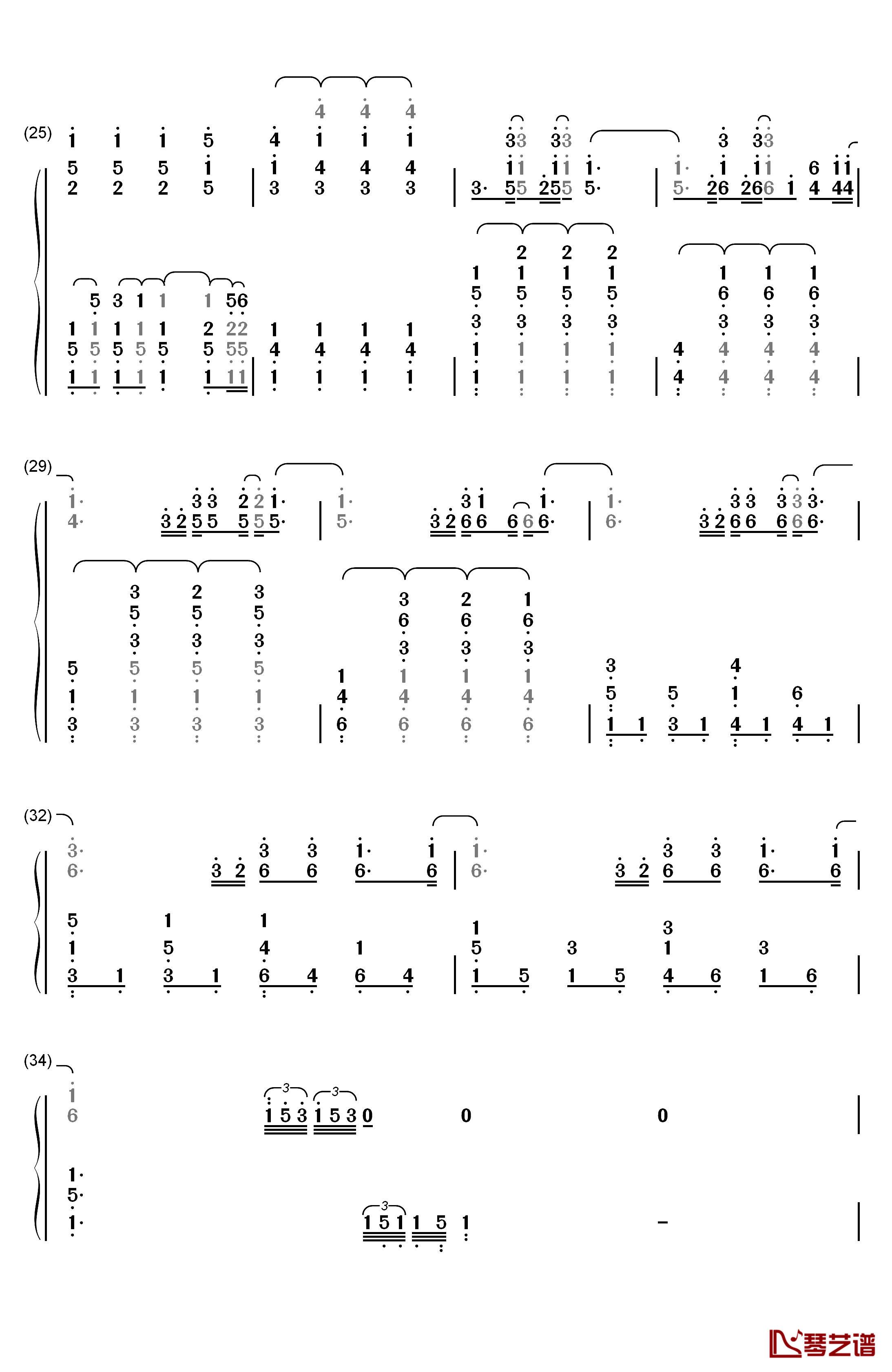 Hello shooting star钢琴简谱-数字双手-Moumoon3