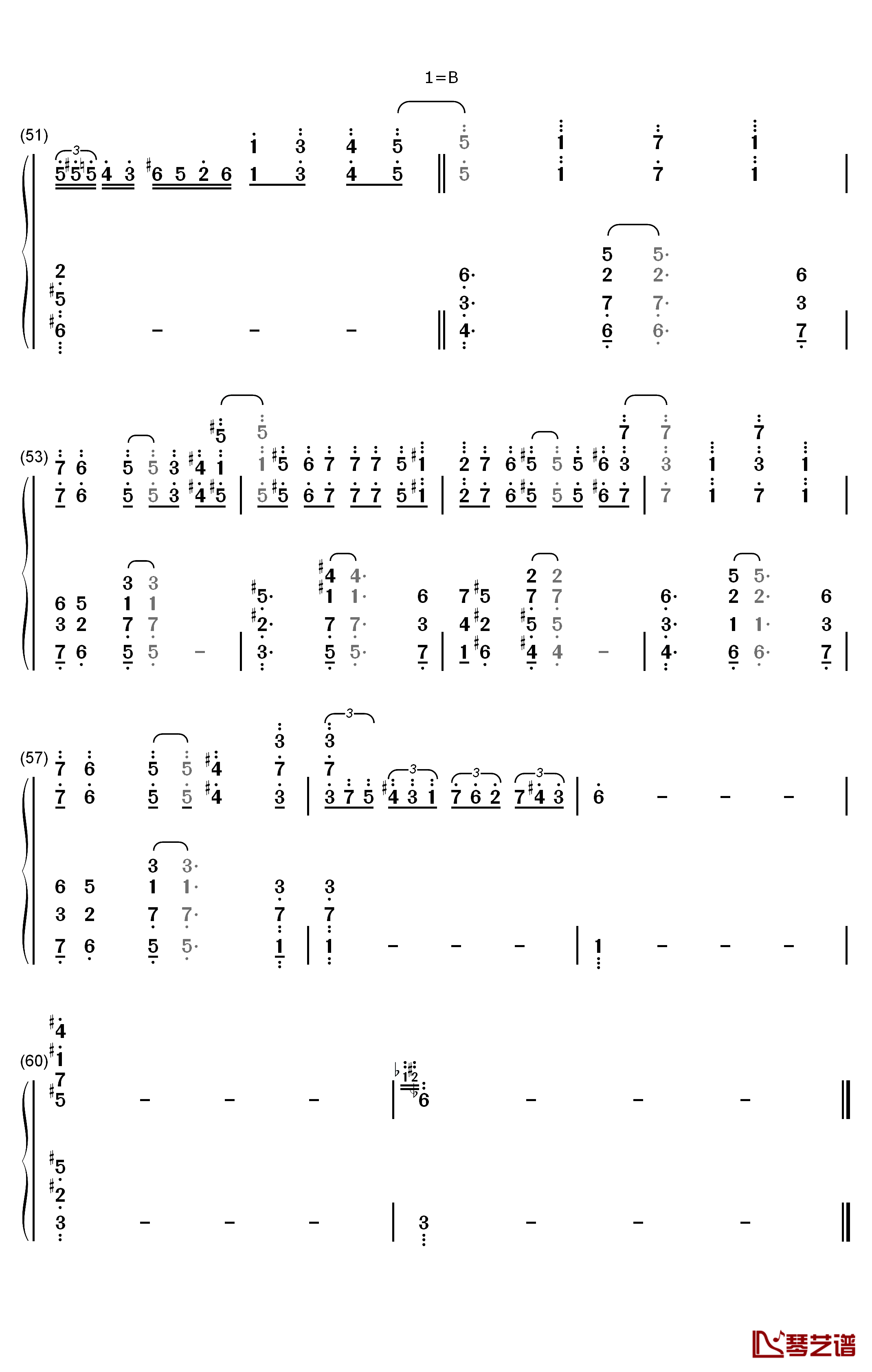 町かどタンジェント钢琴简谱-数字双手-小原好美 鬼头明里5