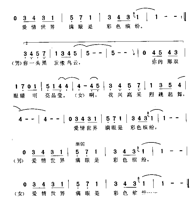 幸福的相会简谱1