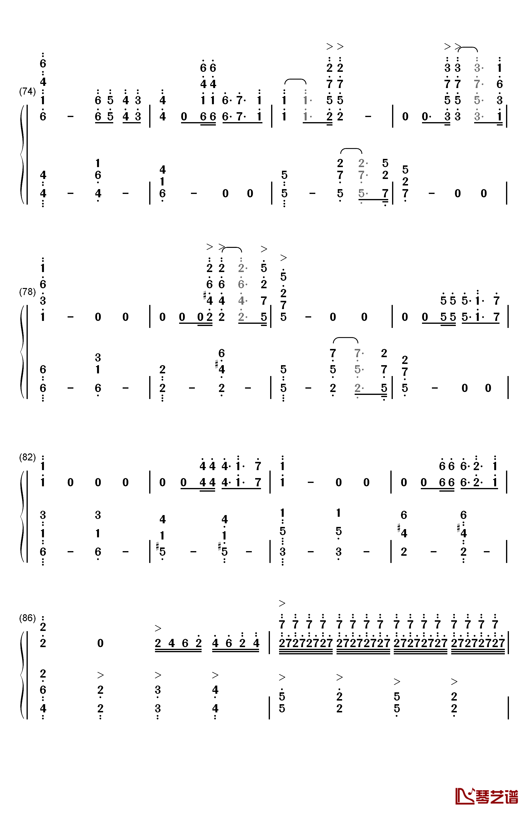 Wonderland钢琴简谱-数字双手-马克西姆6