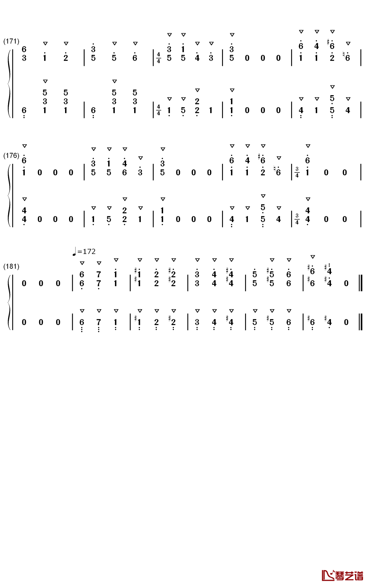 御宅访问钢琴简谱-数字双手-RADWIMPS8