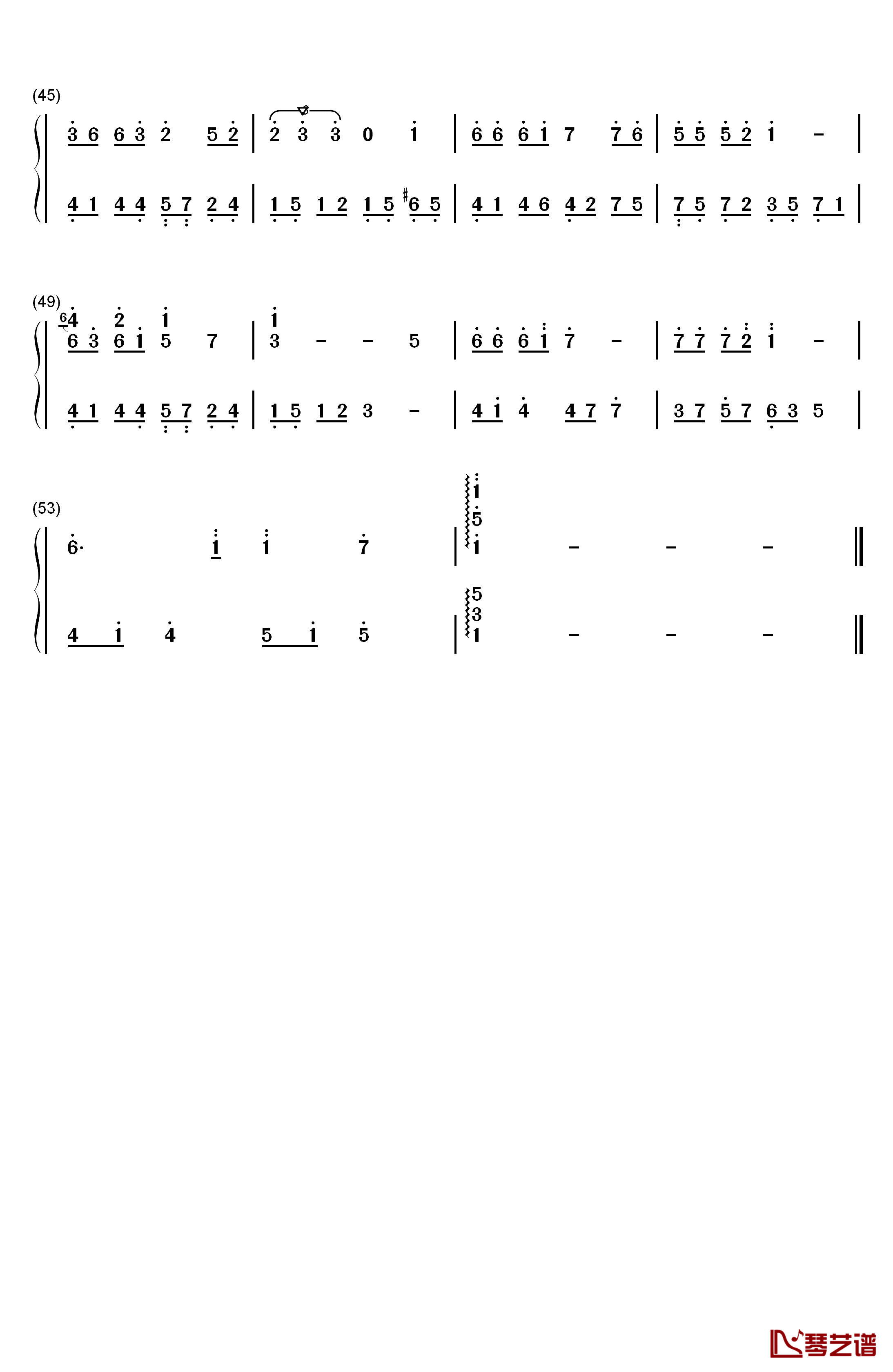 瞬间的永恒钢琴简谱-数字双手-赵海洋3