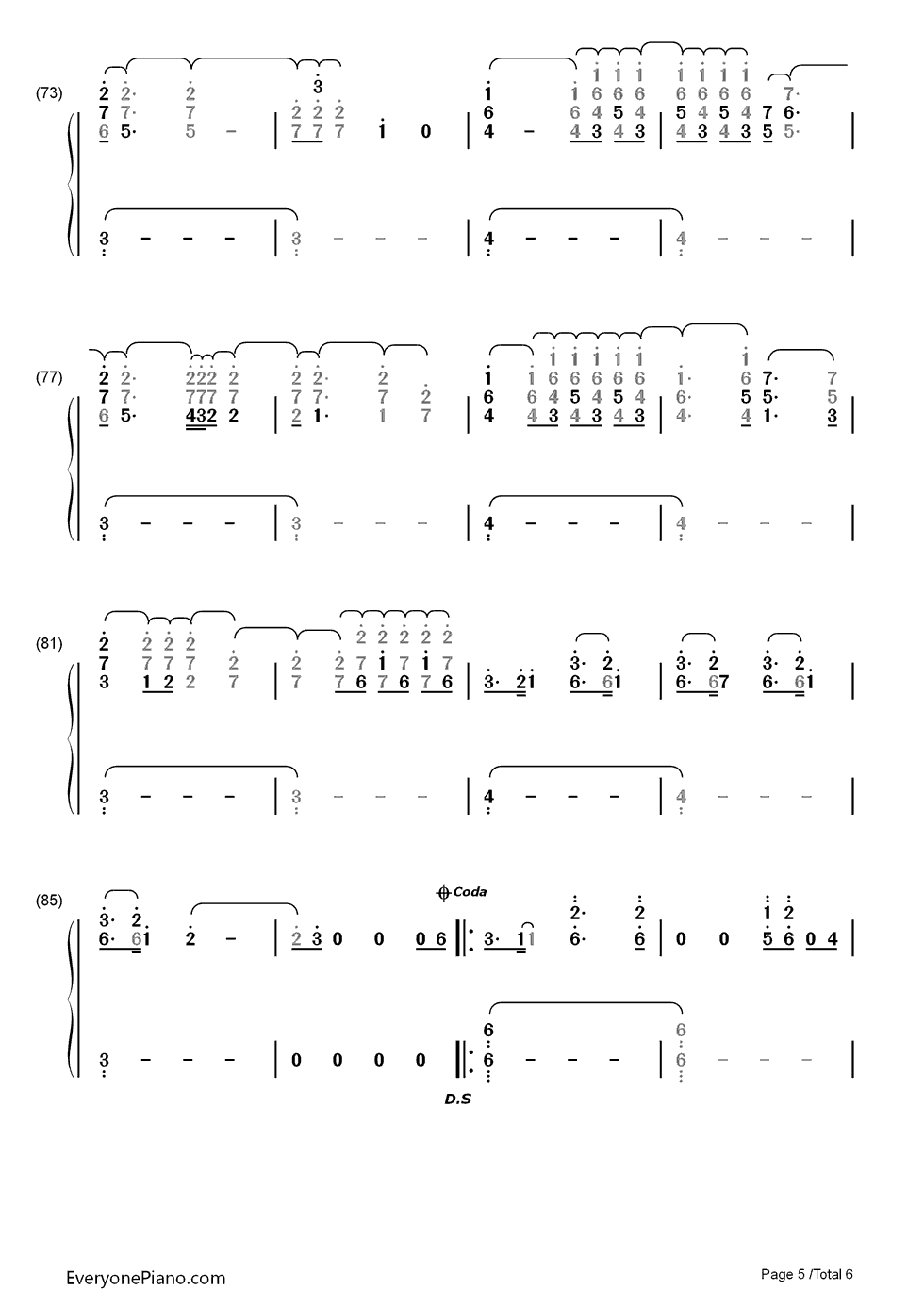 I Miss You钢琴简谱-数字双手-Adele5