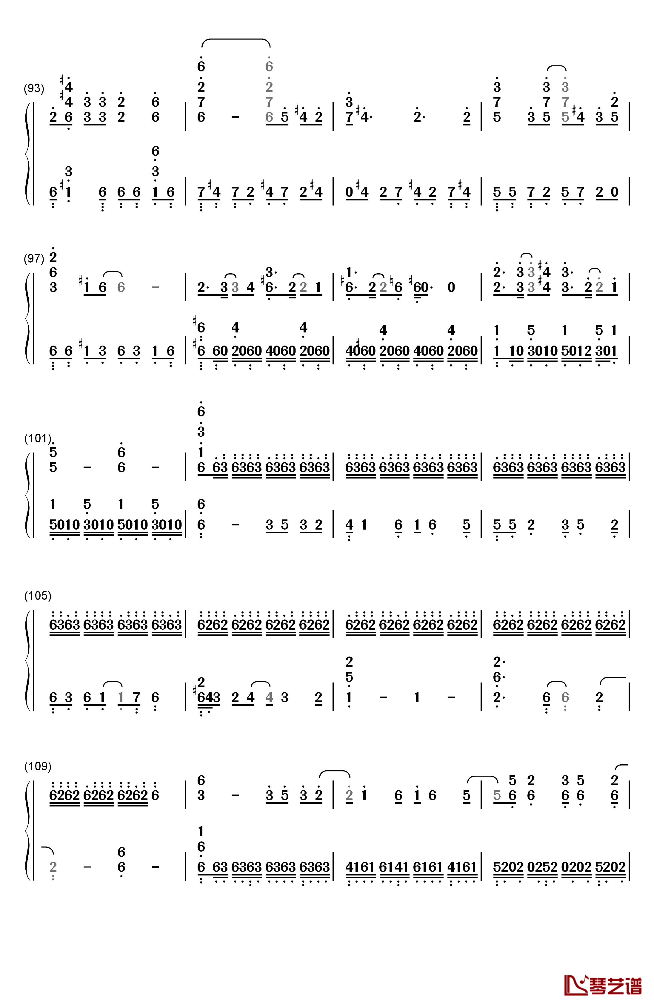 Little Busters钢琴简谱-数字双手-Rita6