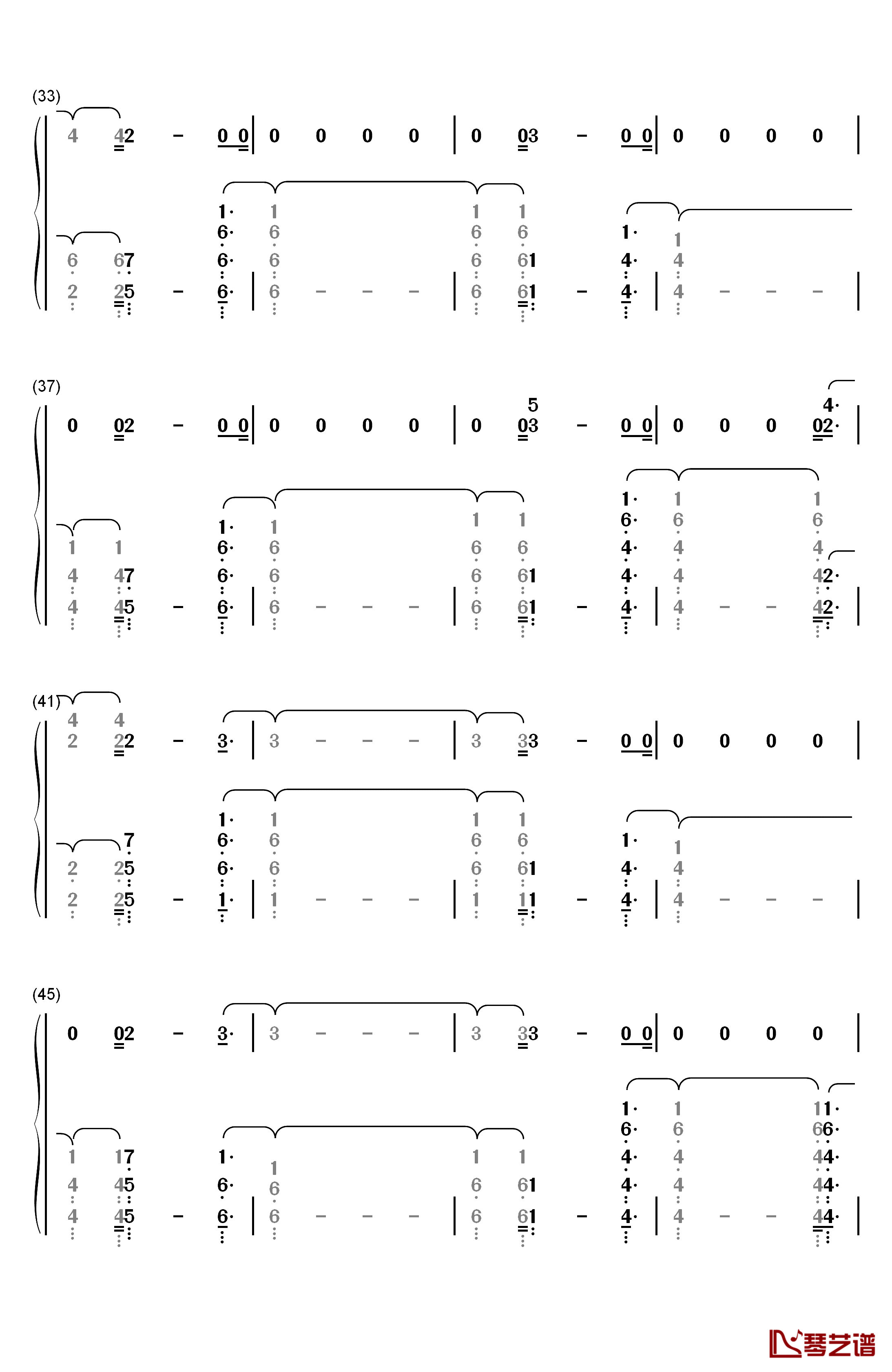 River钢琴简谱-数字双手-Eminem Ed Sheeran3