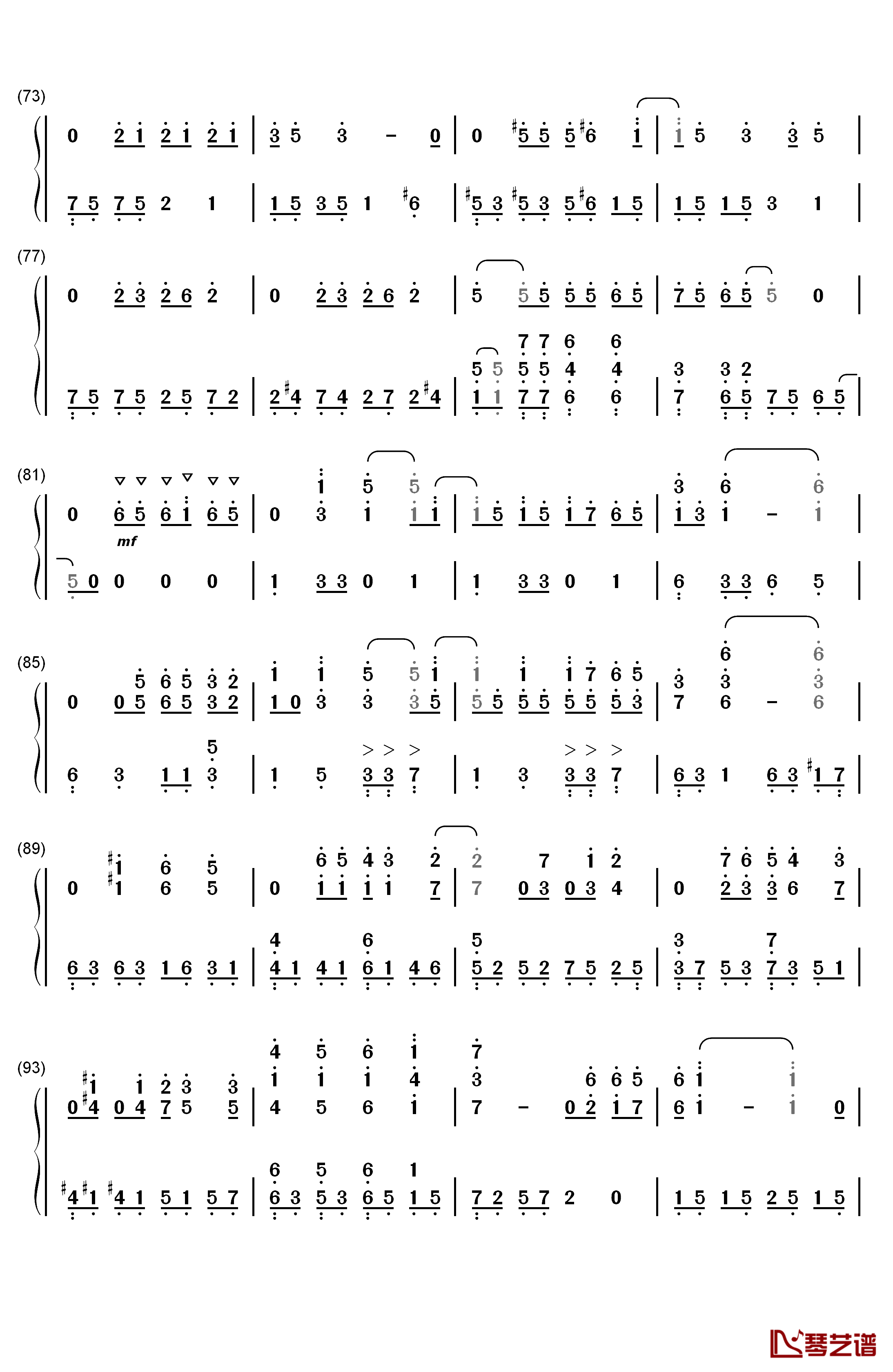 シークレットグラフィティー钢琴简谱-数字双手-乃木坂464