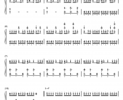 嘘の火花钢琴简谱-数字双手-96猫