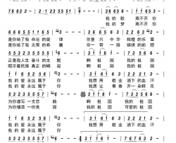 祖国，我的爱永远属于你简谱-幺健演唱-郑琳/梁缤丹词曲