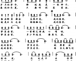 我的客家简谱-陈道斌词/平远曲