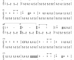 加伏特舞曲 18钢琴简谱-数字双手-巴赫