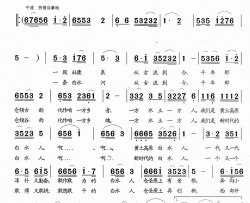 我们白水人简谱-吕辉秀演唱-王奇戈/王永明词曲